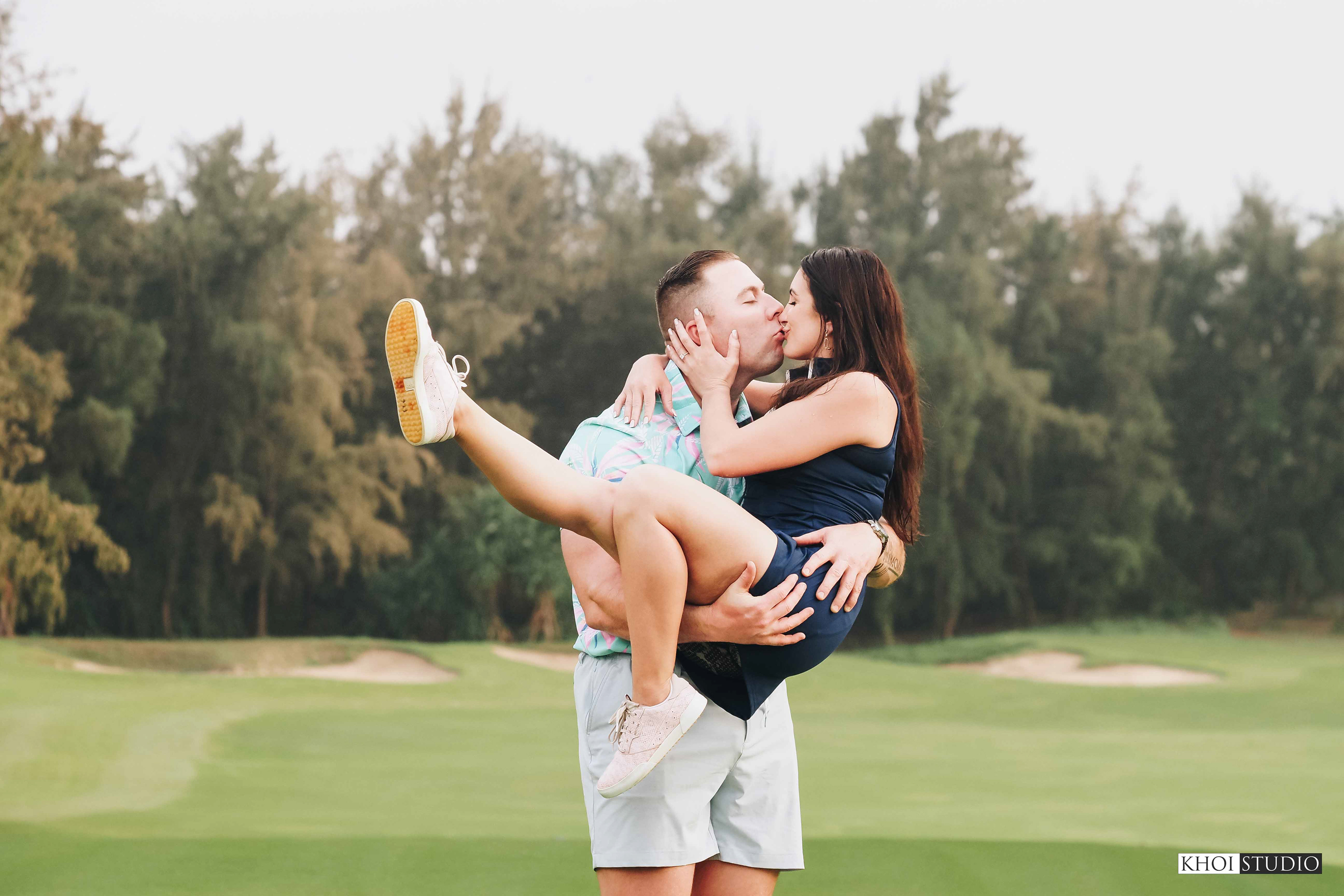 Proposal Photography at a Golf Course in Da Nang