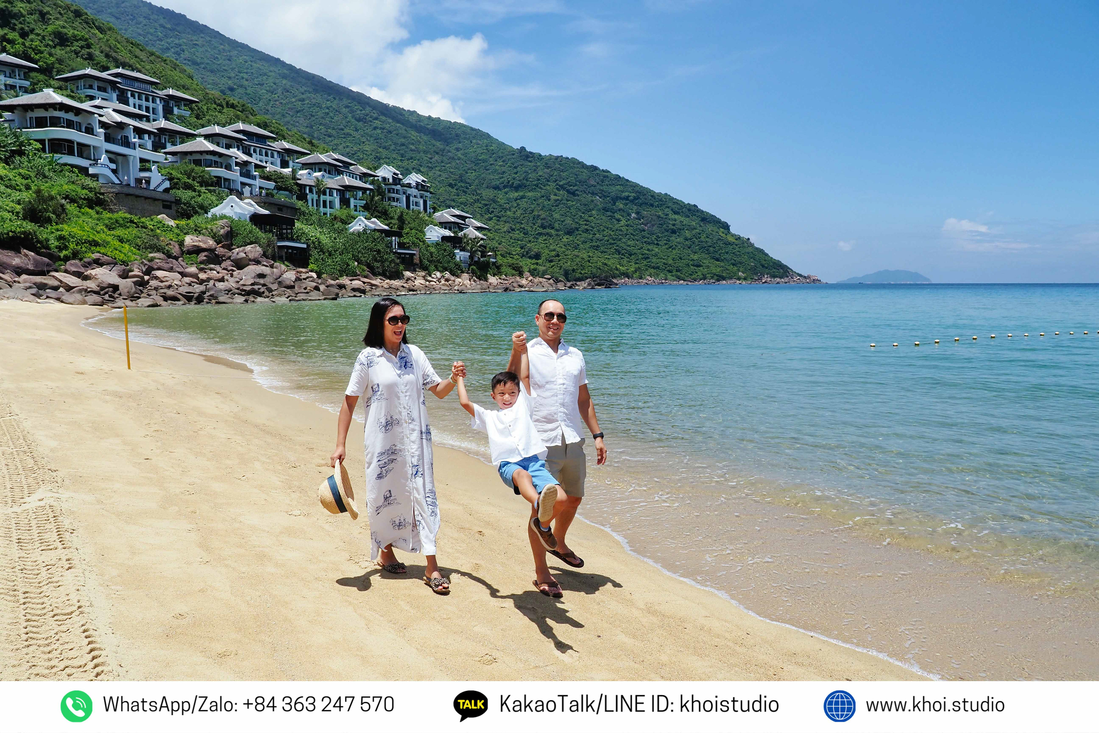 Family vacation photography at resorts in Da Nang