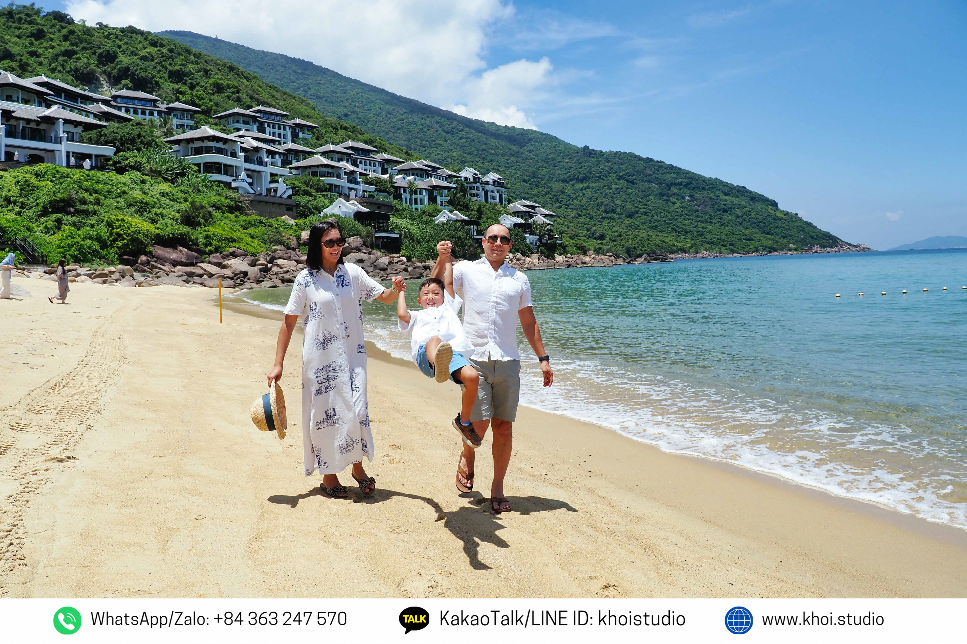Family vacation photography at resorts in Da Nang
