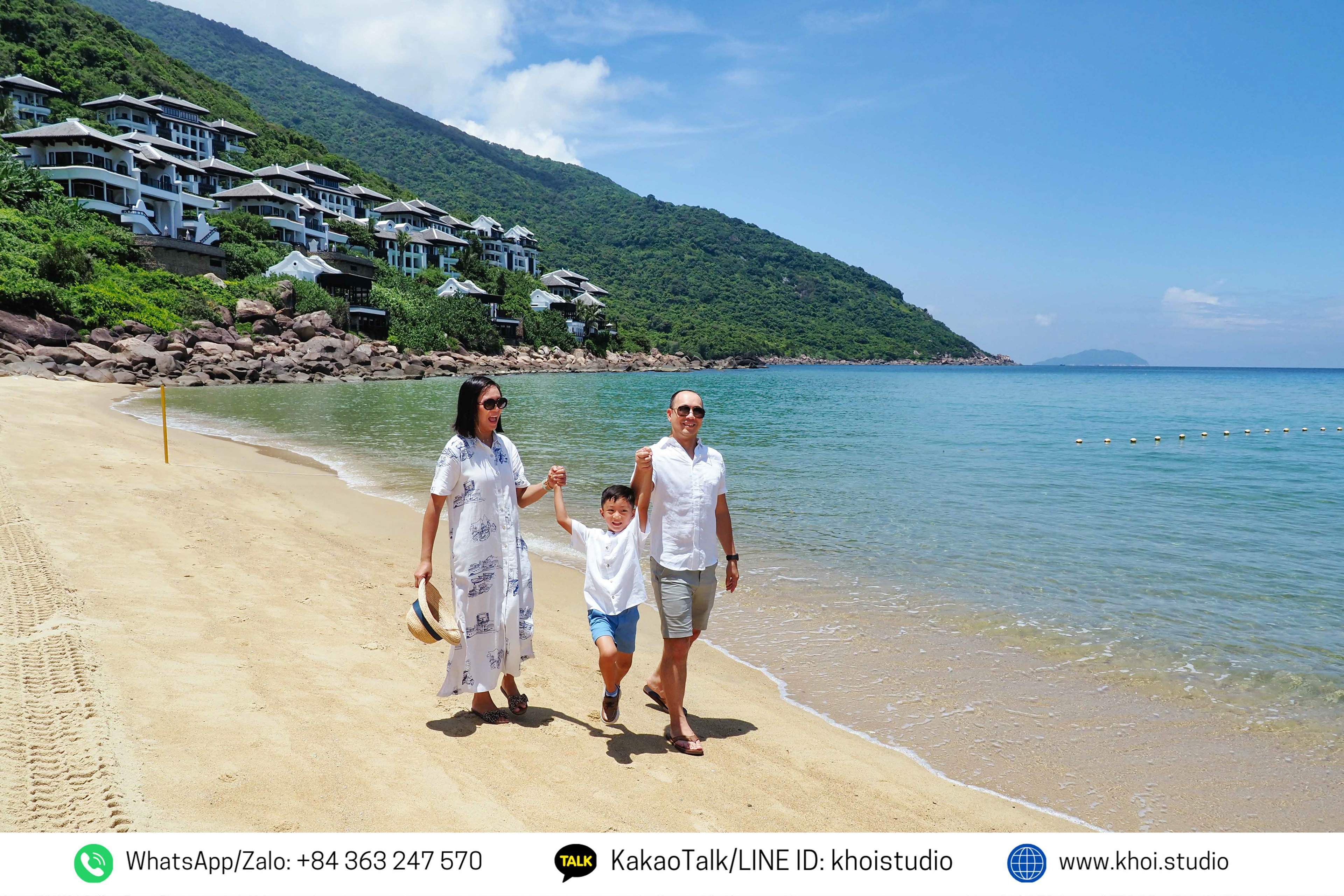 Family vacation photography at resorts in Da Nang