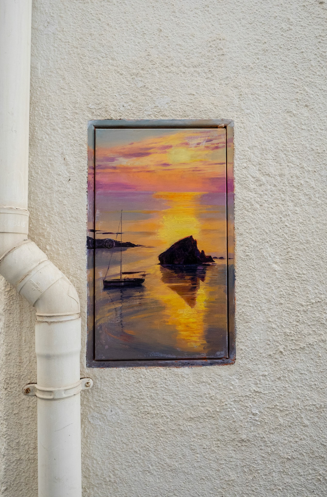 Kunstan der Häuserwand in Cadaqués