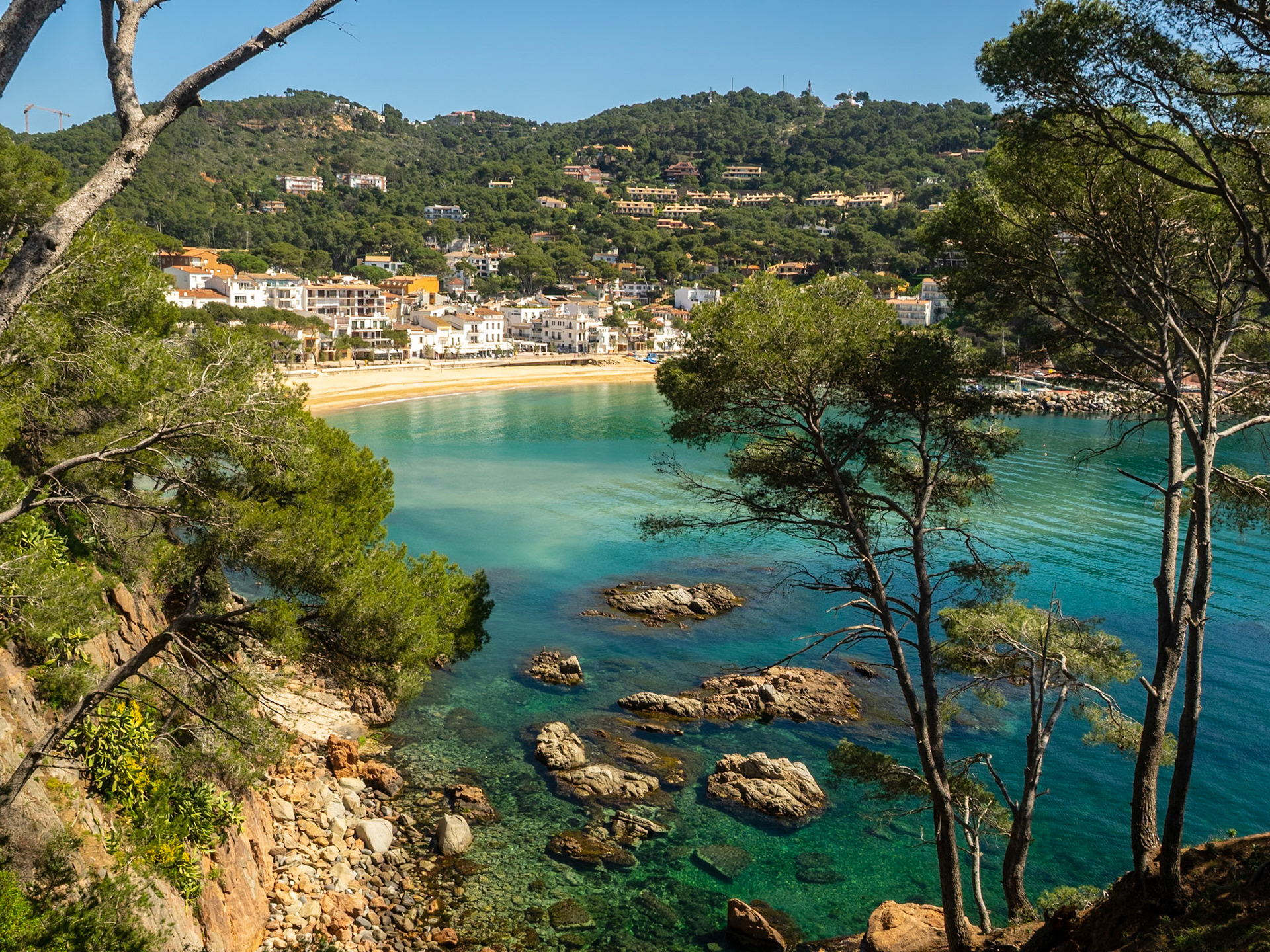 Blick vom Camino Ronda auf llafranc