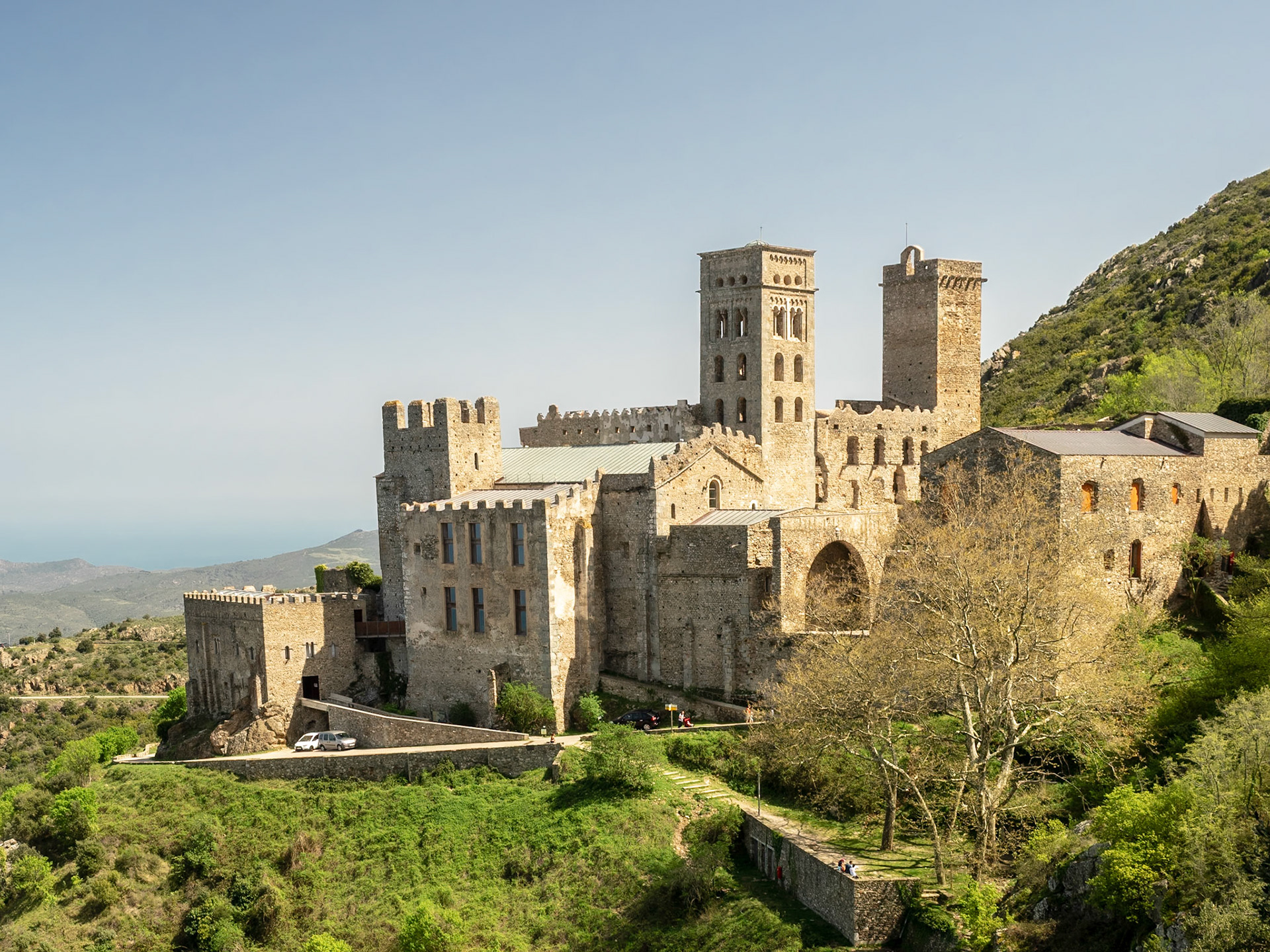 Blick auf Kloster Sant Pere de Rodes