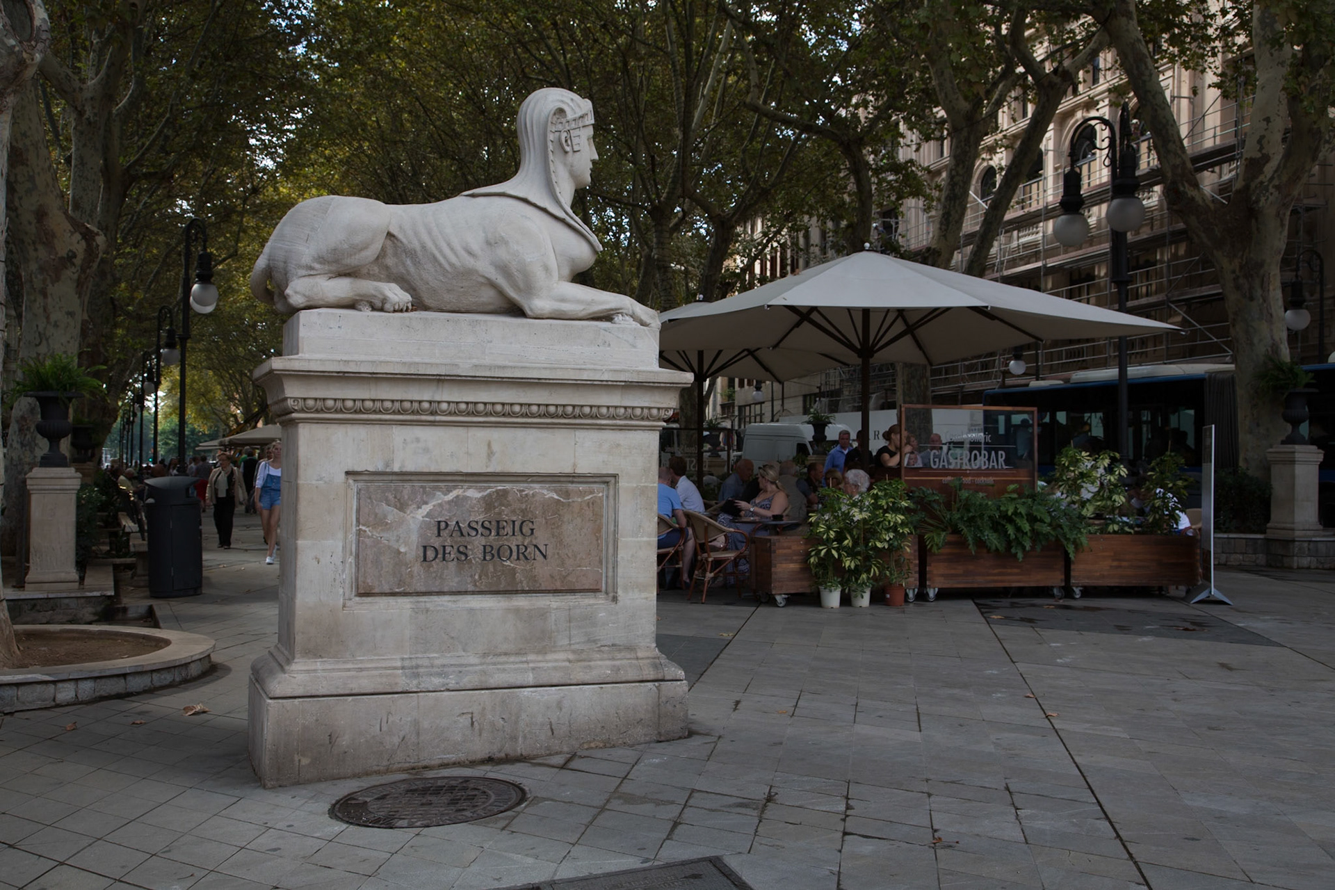 Eingang zum Passeig de Born in Palma de Mallorca