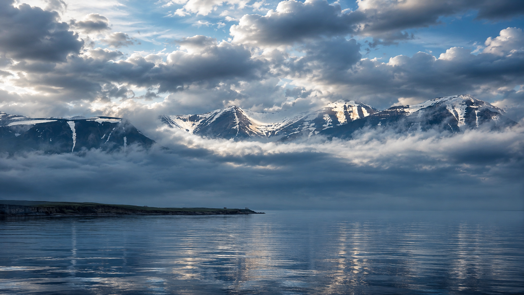 Beautiful Mountain scenery near Iceland