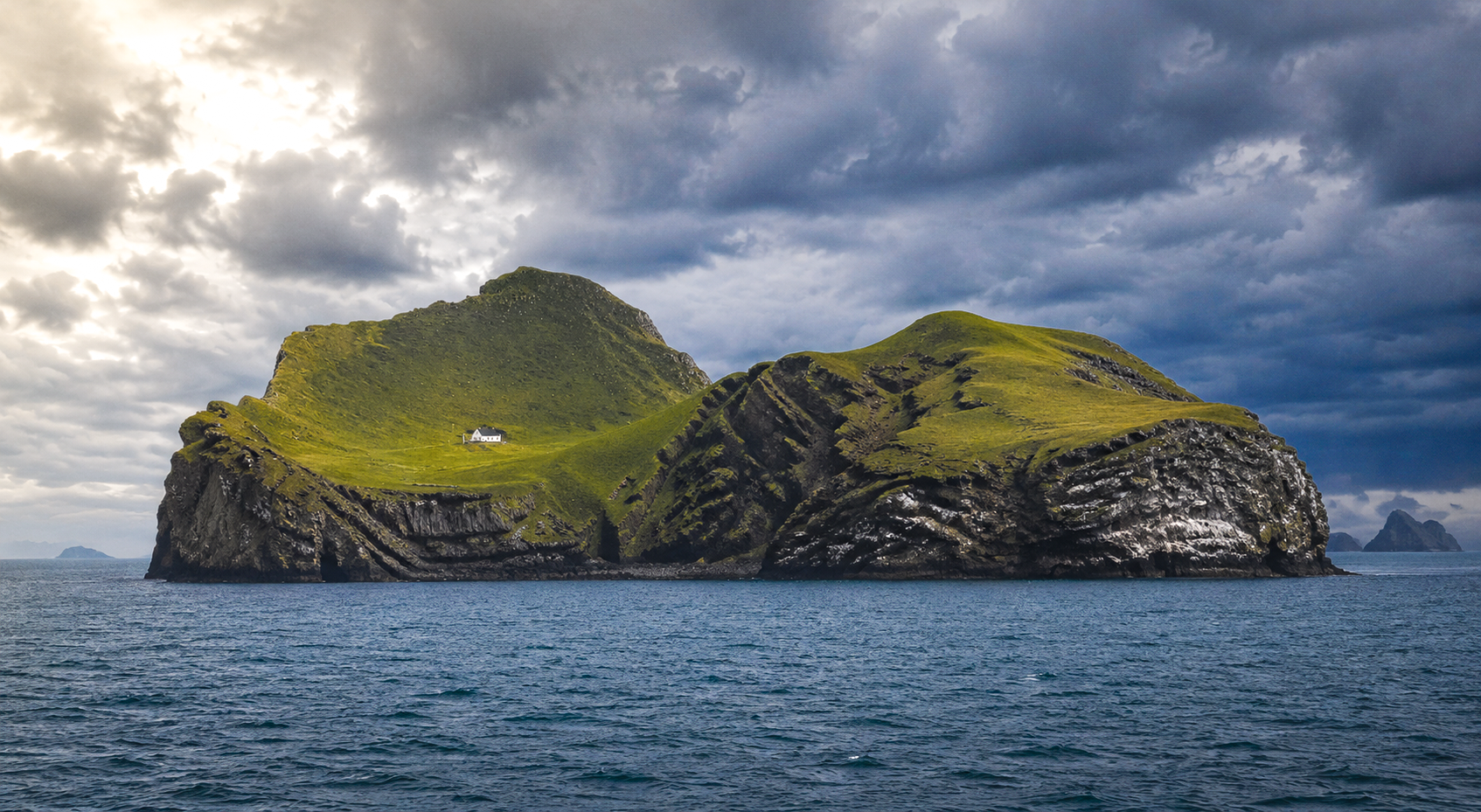 Famous private hunting lodge on the remote island of Elliðaey