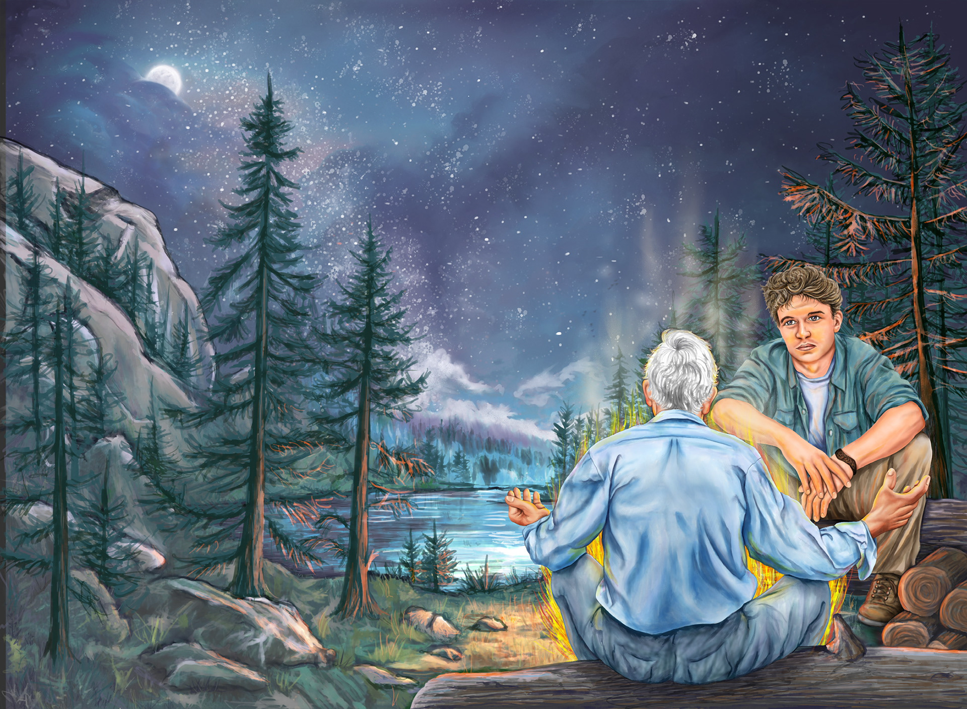 Grandson Conversations cover art by Joan Zander Millard, ZeeeArts