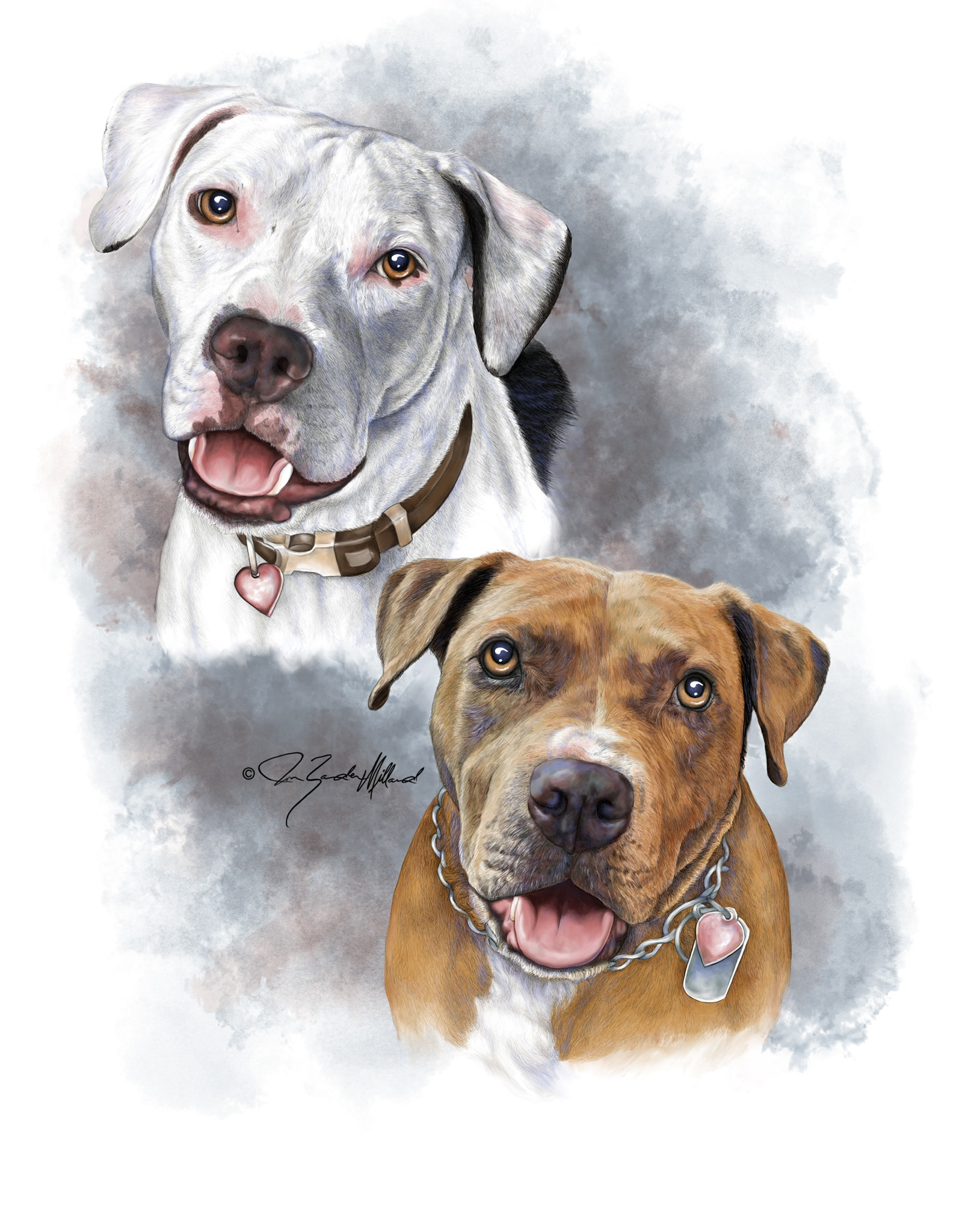 Pet portrait of Elizabeth & Miley by Joan Zander Millard, ZeeeArts