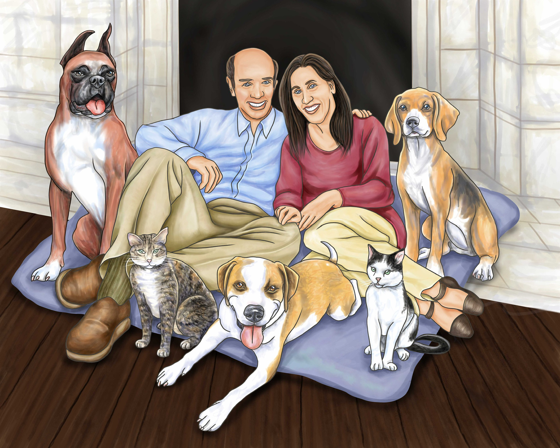 Barnaby with his new family