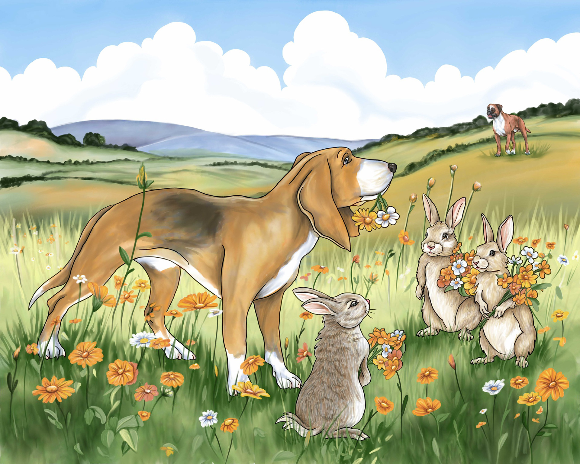 Scene of love at first sight from book Barnaby by Joan Zander Millard, ZeeeArts