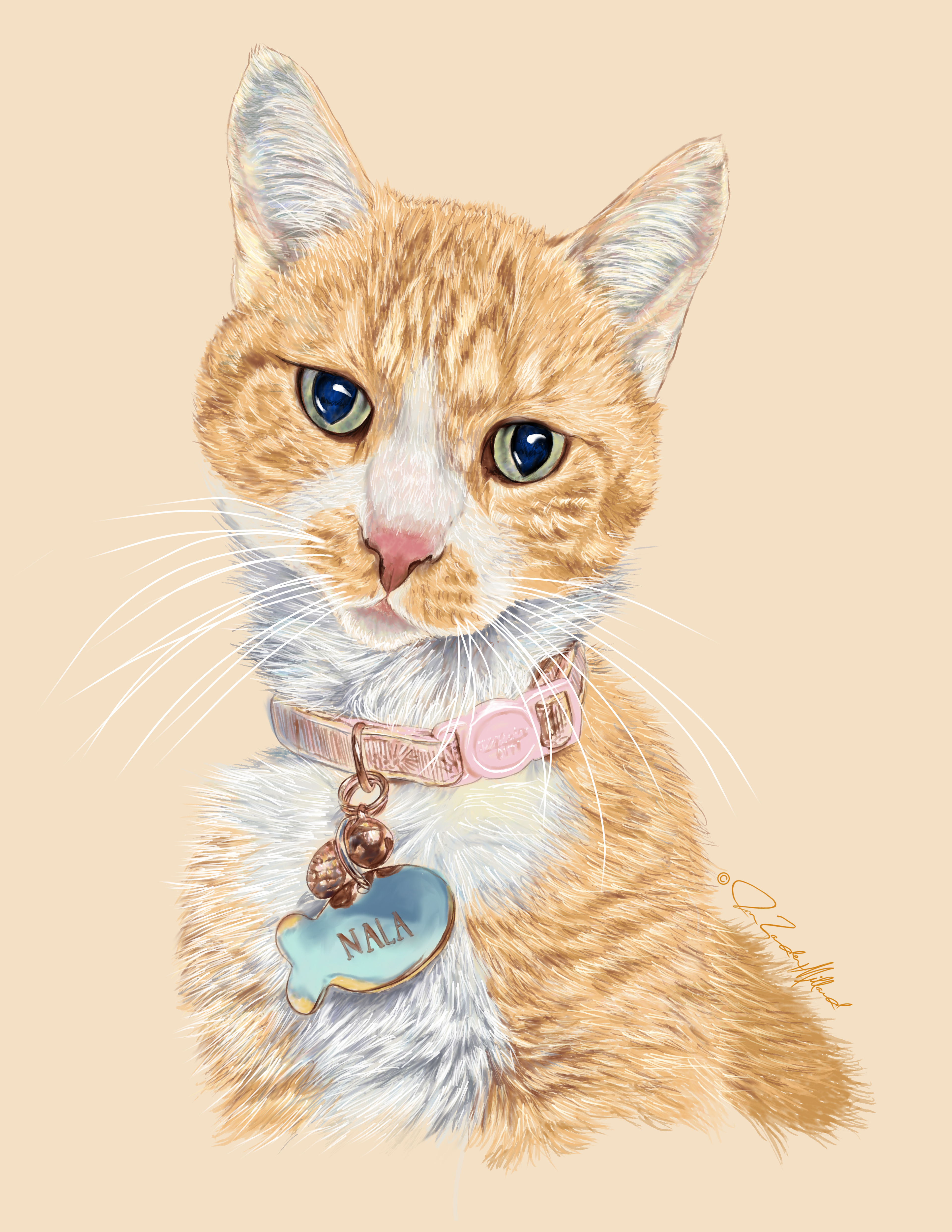 Pet portrait of Nala by Joan Zander Millard, ZeeeArts
