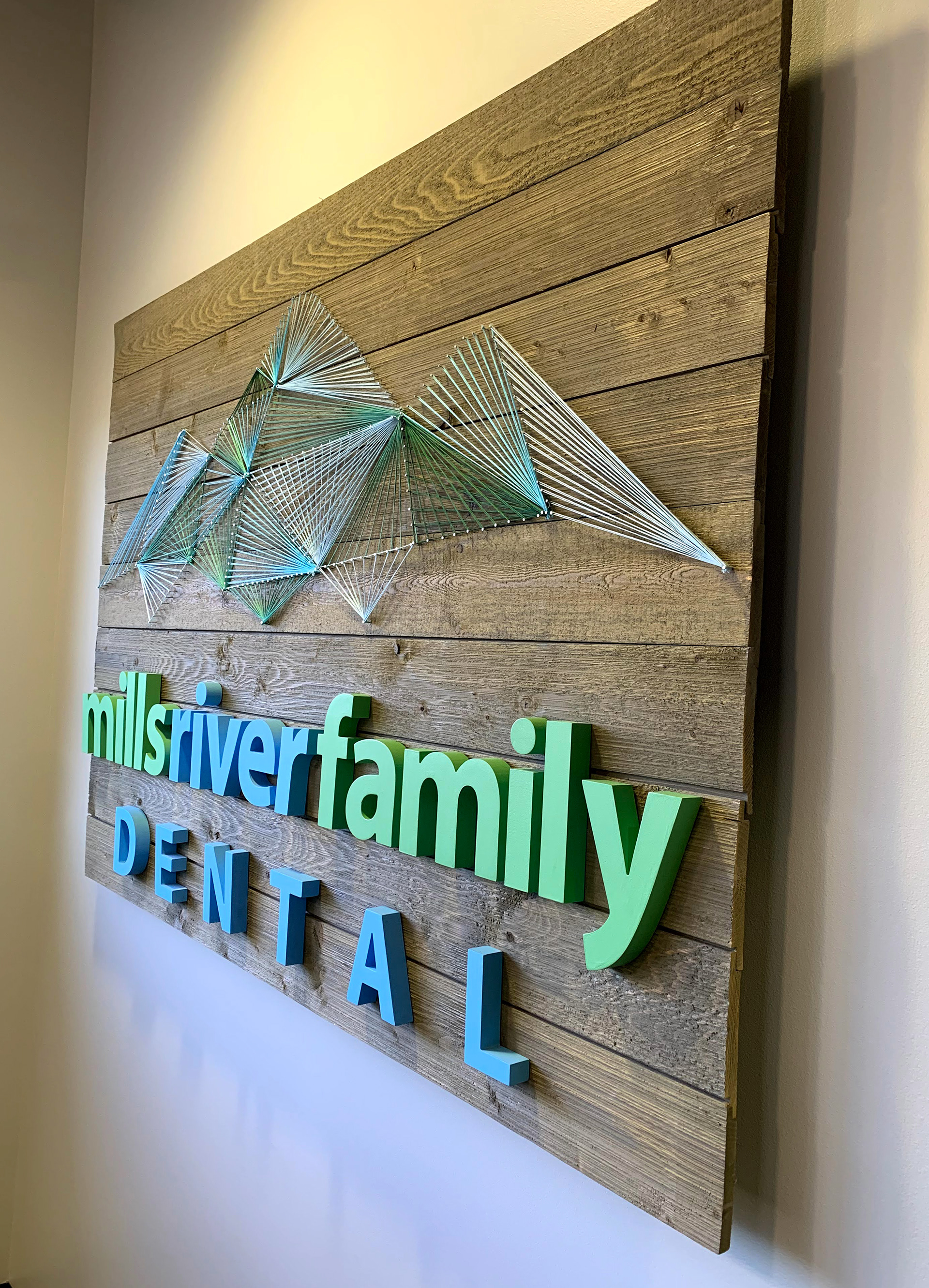 Interior reception sign