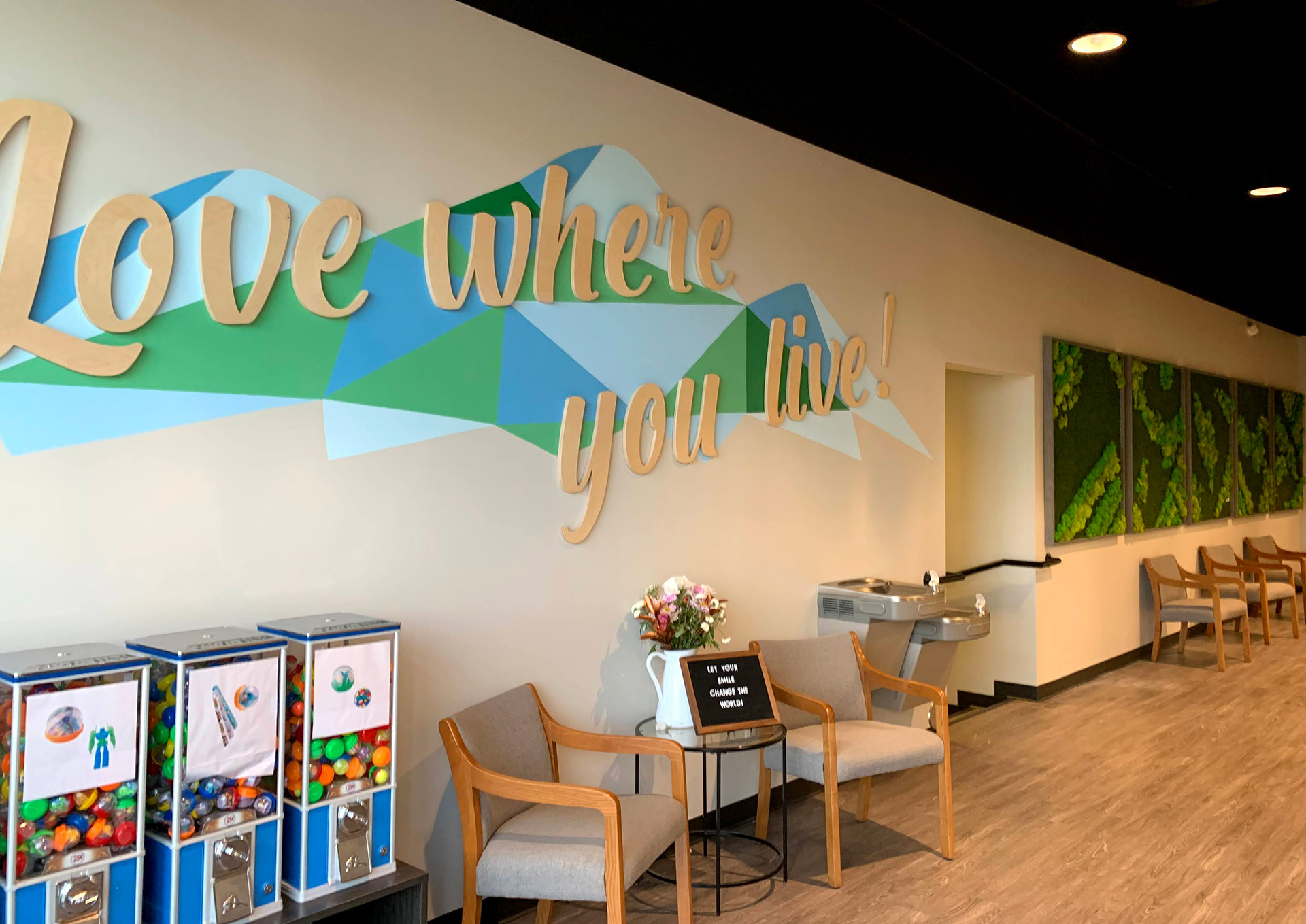Experiential elements with branding