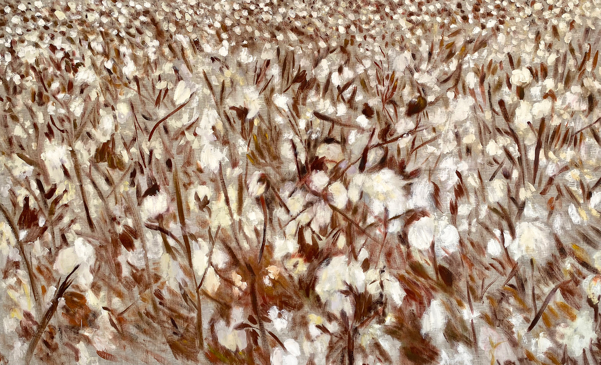 140 dias de Sol, 2024. Oil on linen. 127 x 205 cm.