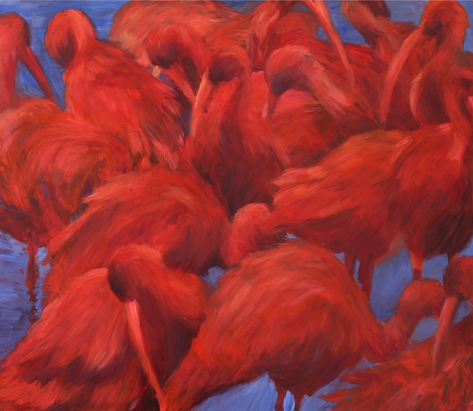 Mensageiros, 2024. Oil on canvas. 140 x 160 cm.