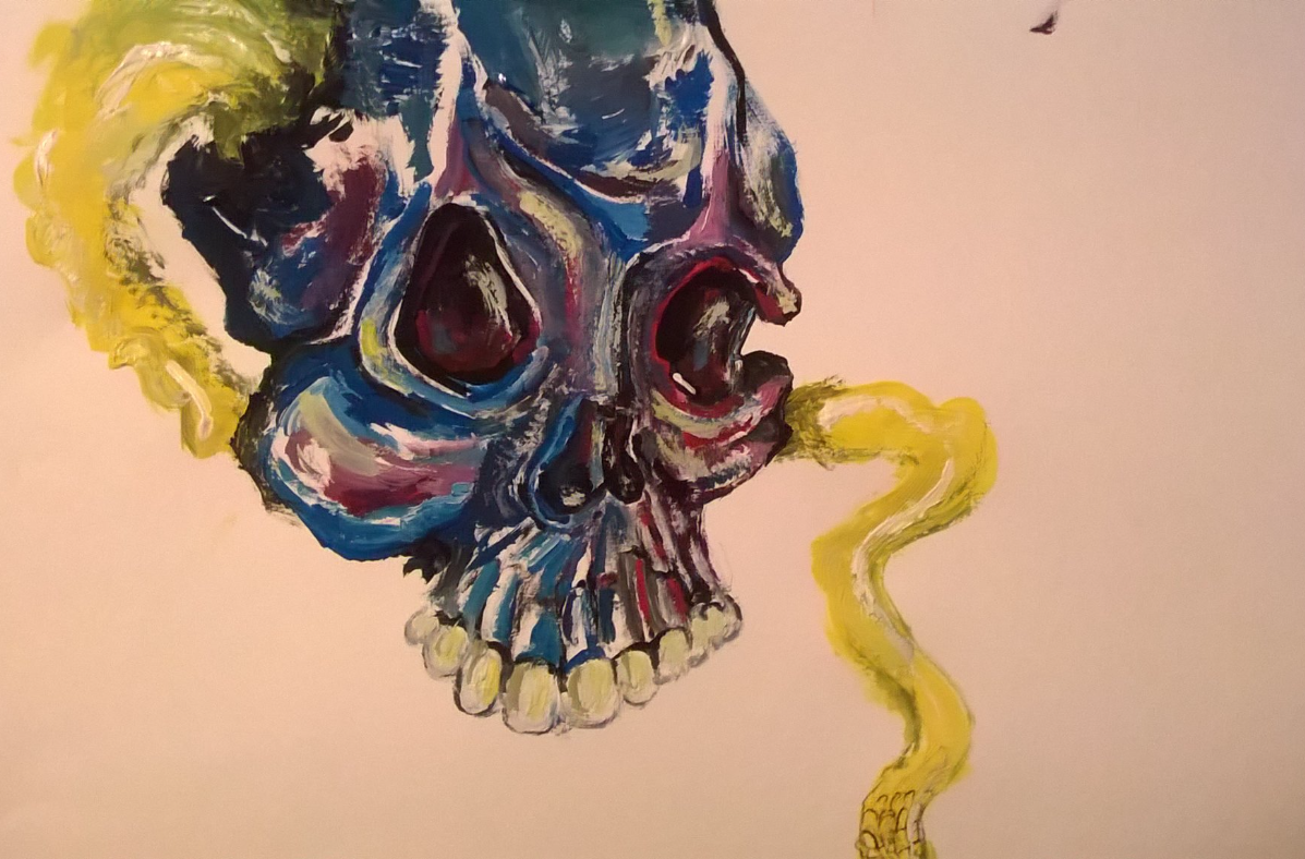 Technique gouache sur feuille canson 1.5m "Nature morte"