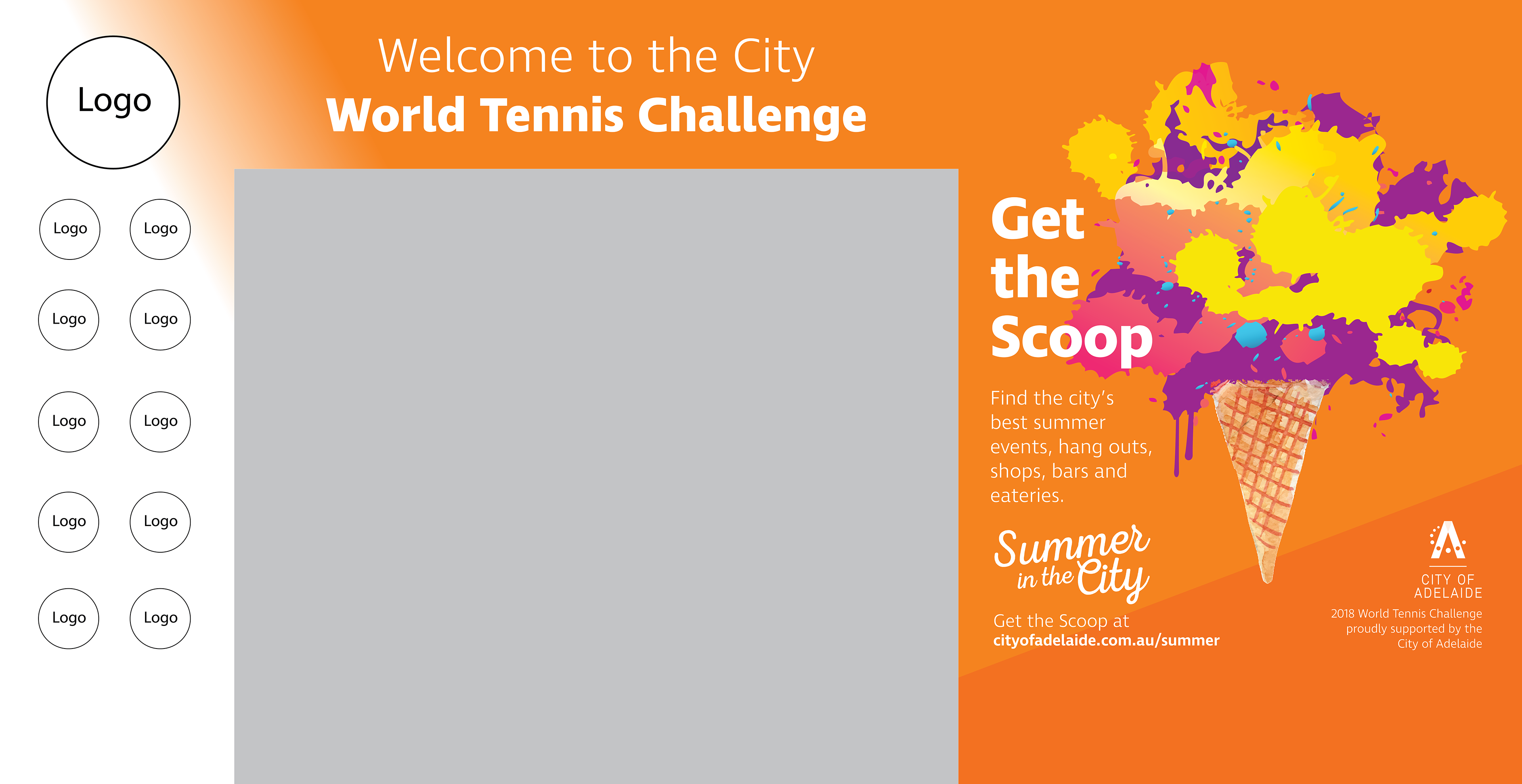 Summer in the City Campaign - Entrance to World Tennis Challenge