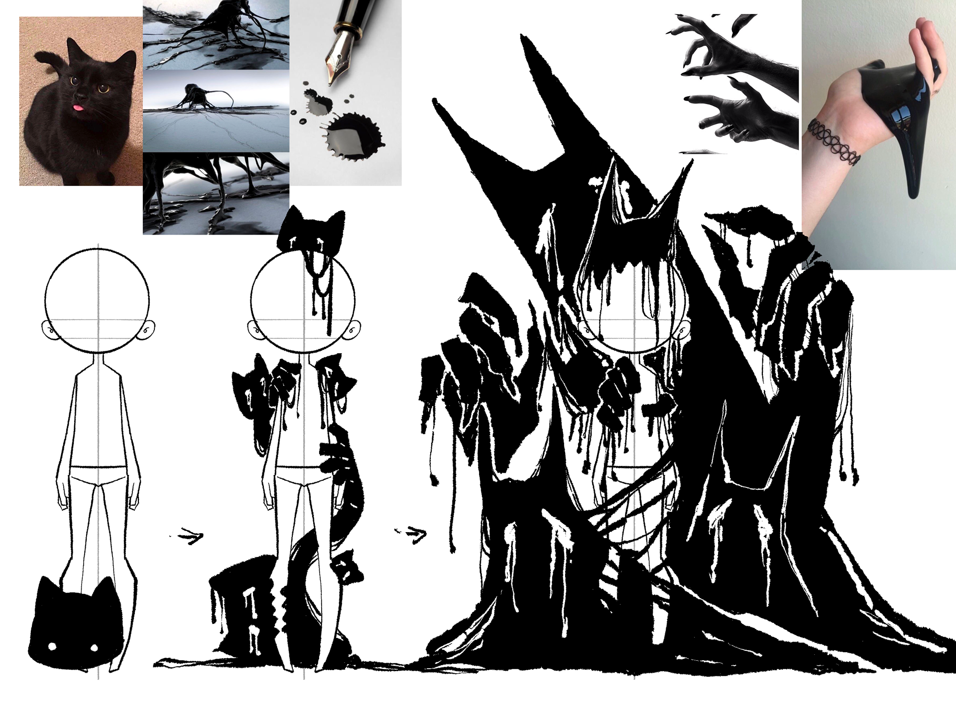 Depression Monster Concept