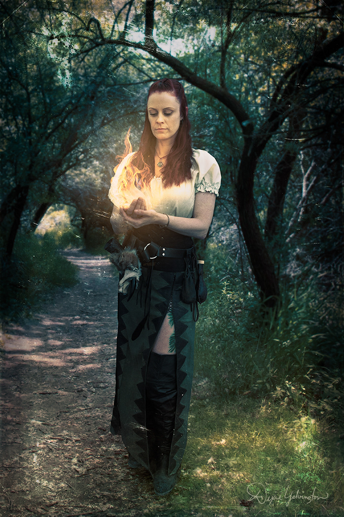 Laura with Fire