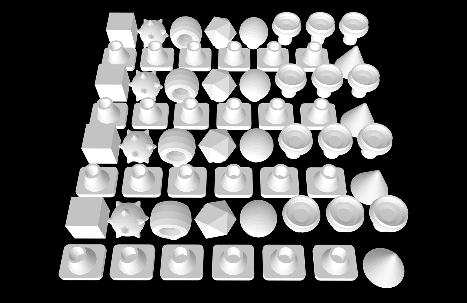 3D modell of the haptic pins