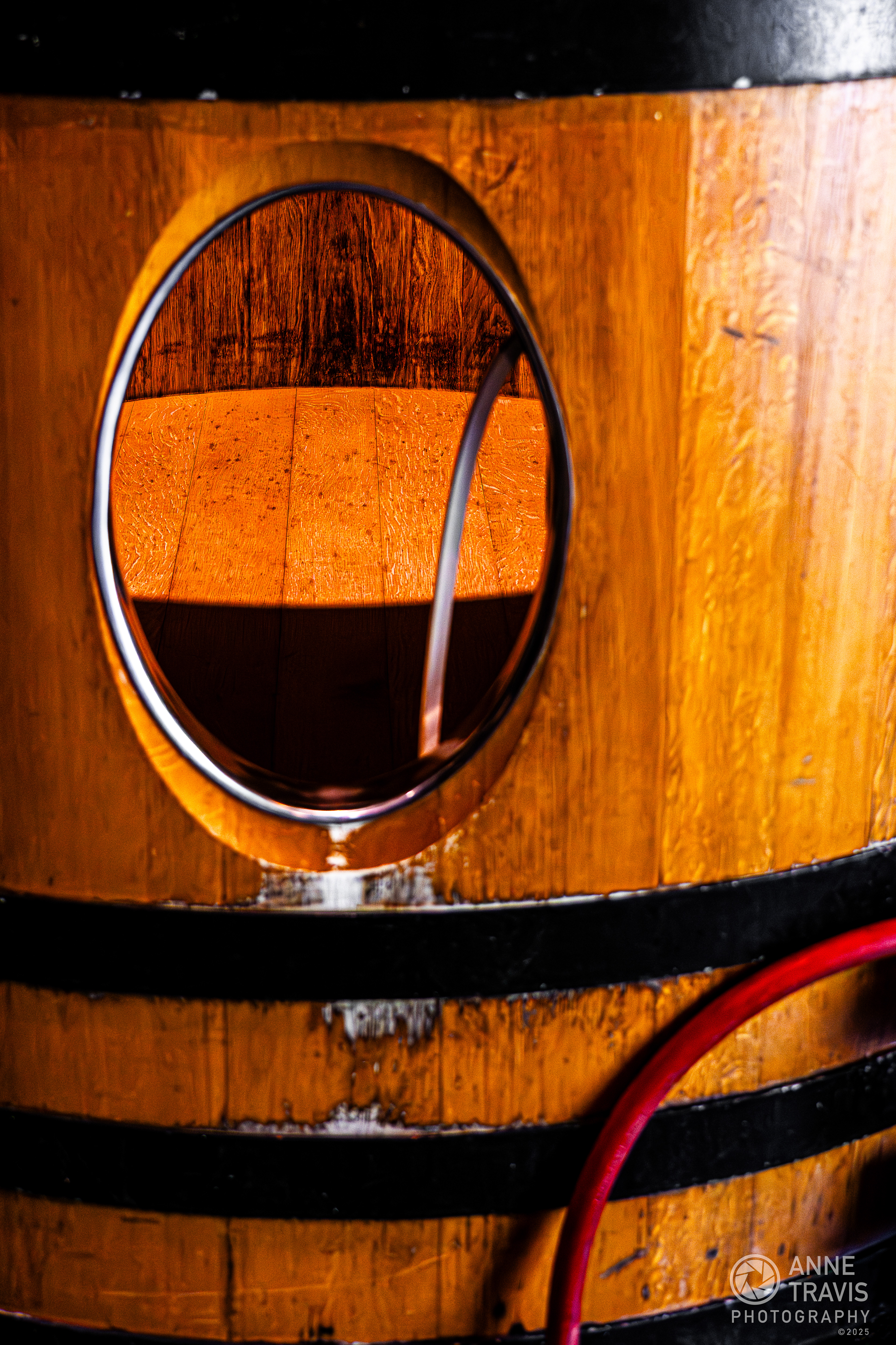 Oak barrel at Buena Vista Winery