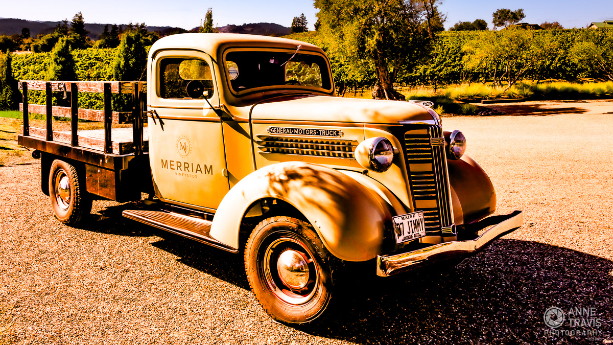 Vintage truck at Merriam Vineyards in Healdsburg, CA