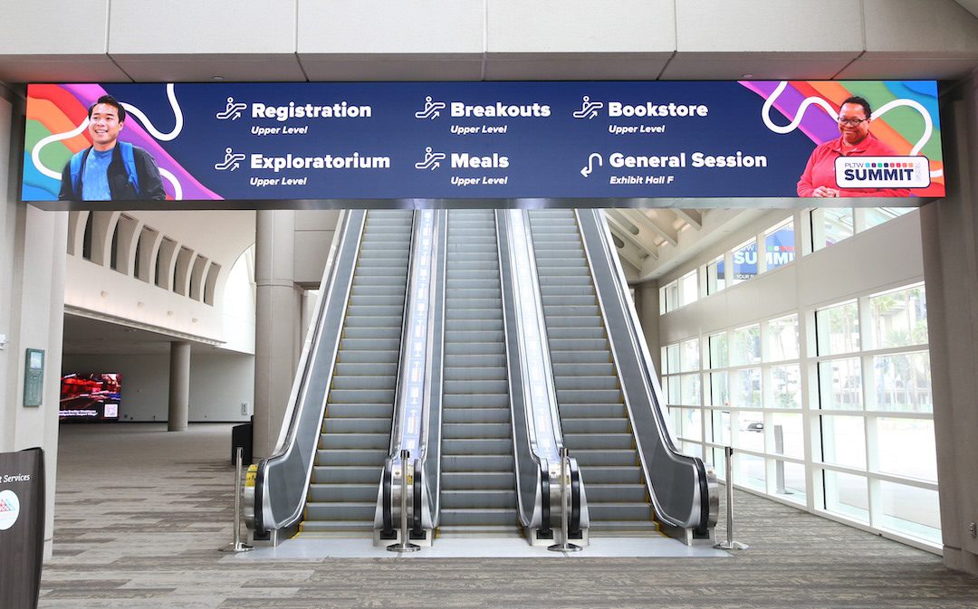 Digital lobby sign - motion graphic shown below