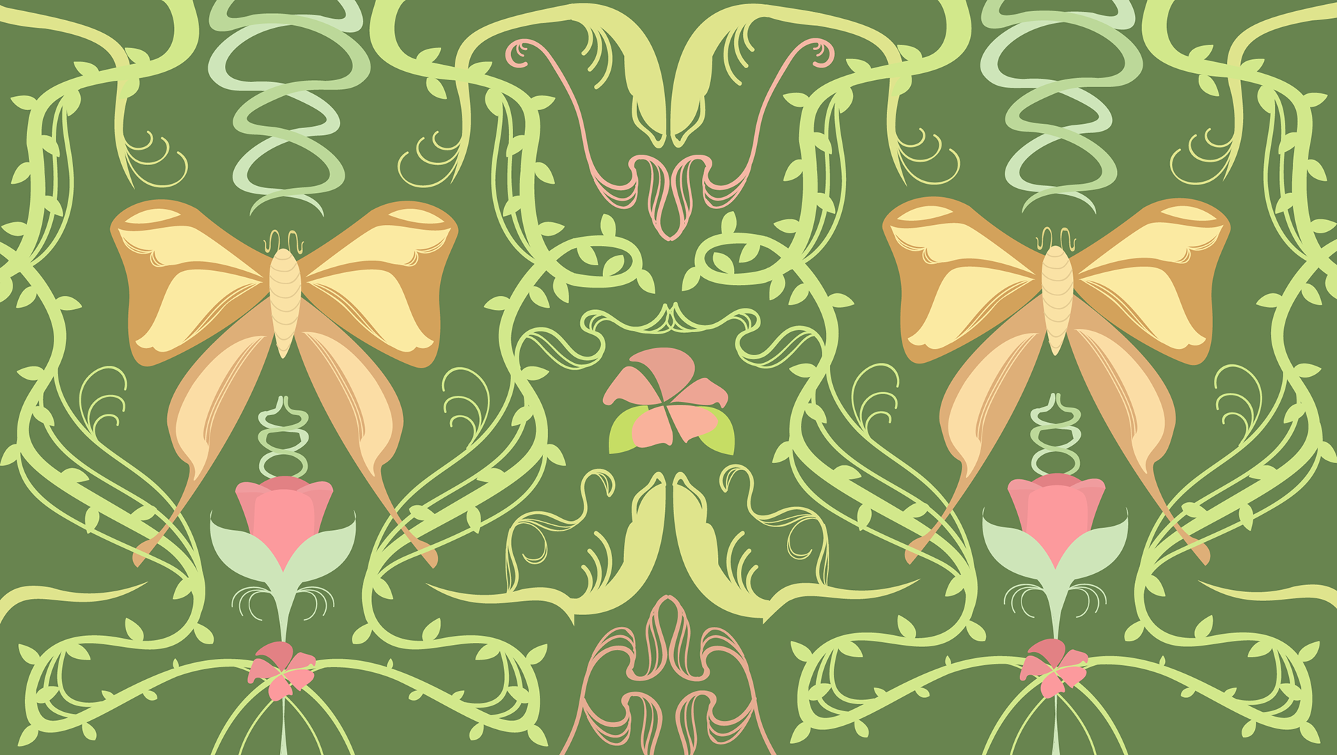 Reflected Module with Art Nouveau Color Palette