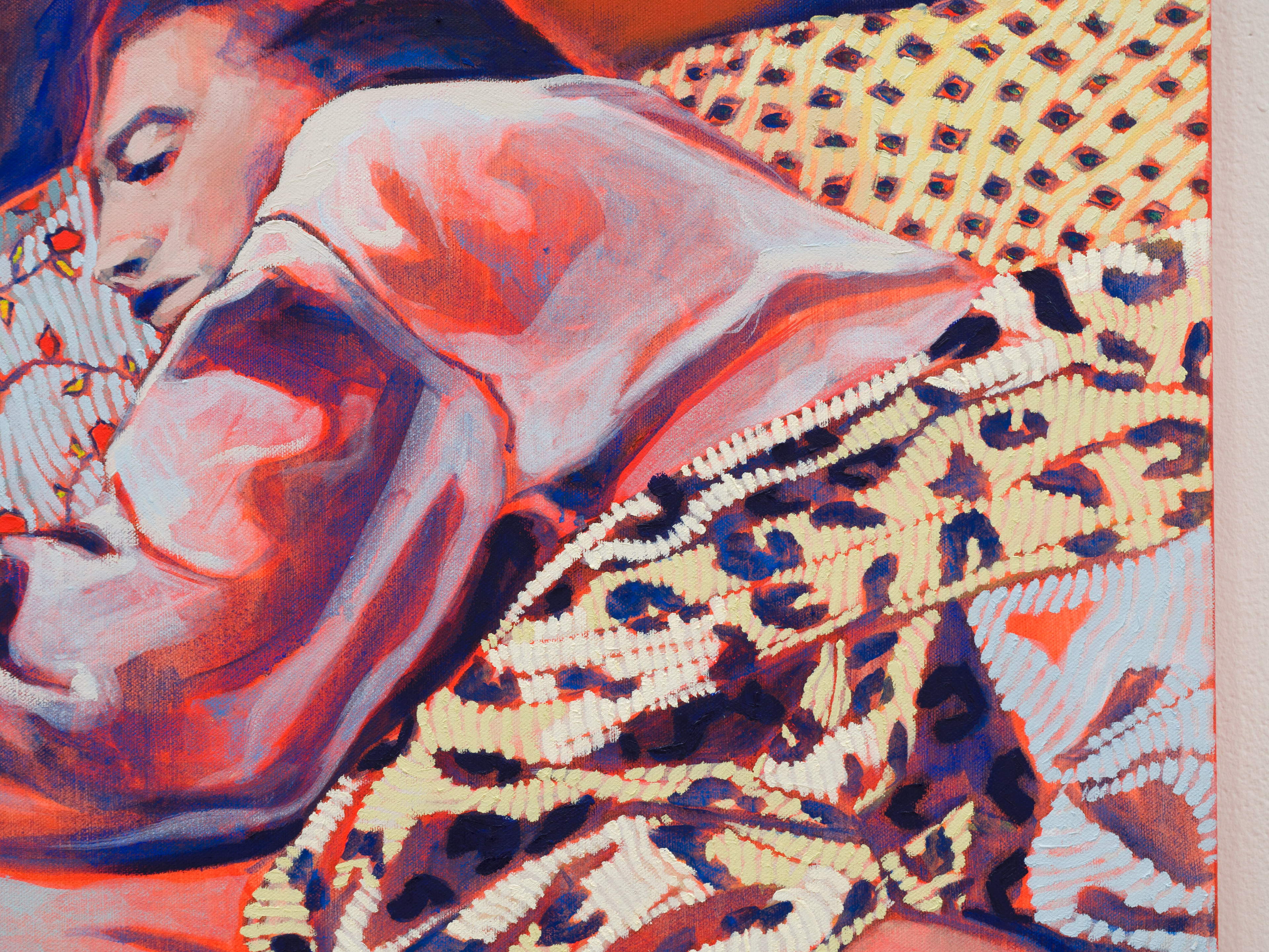 Untitled Sleeper (Orange), detail.