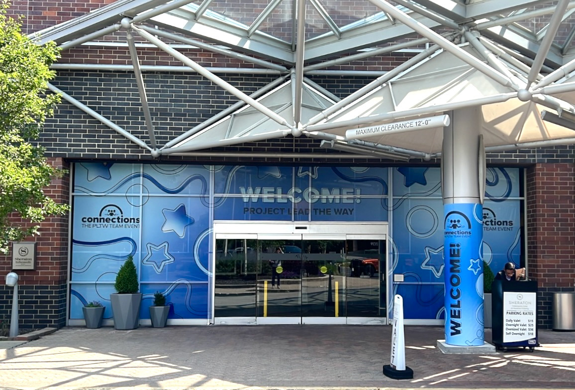 Exterior entrance branding