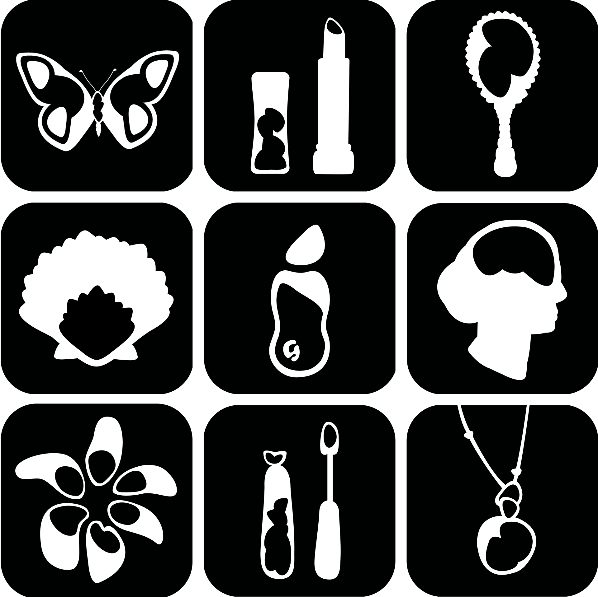 Black and white look and feel icons