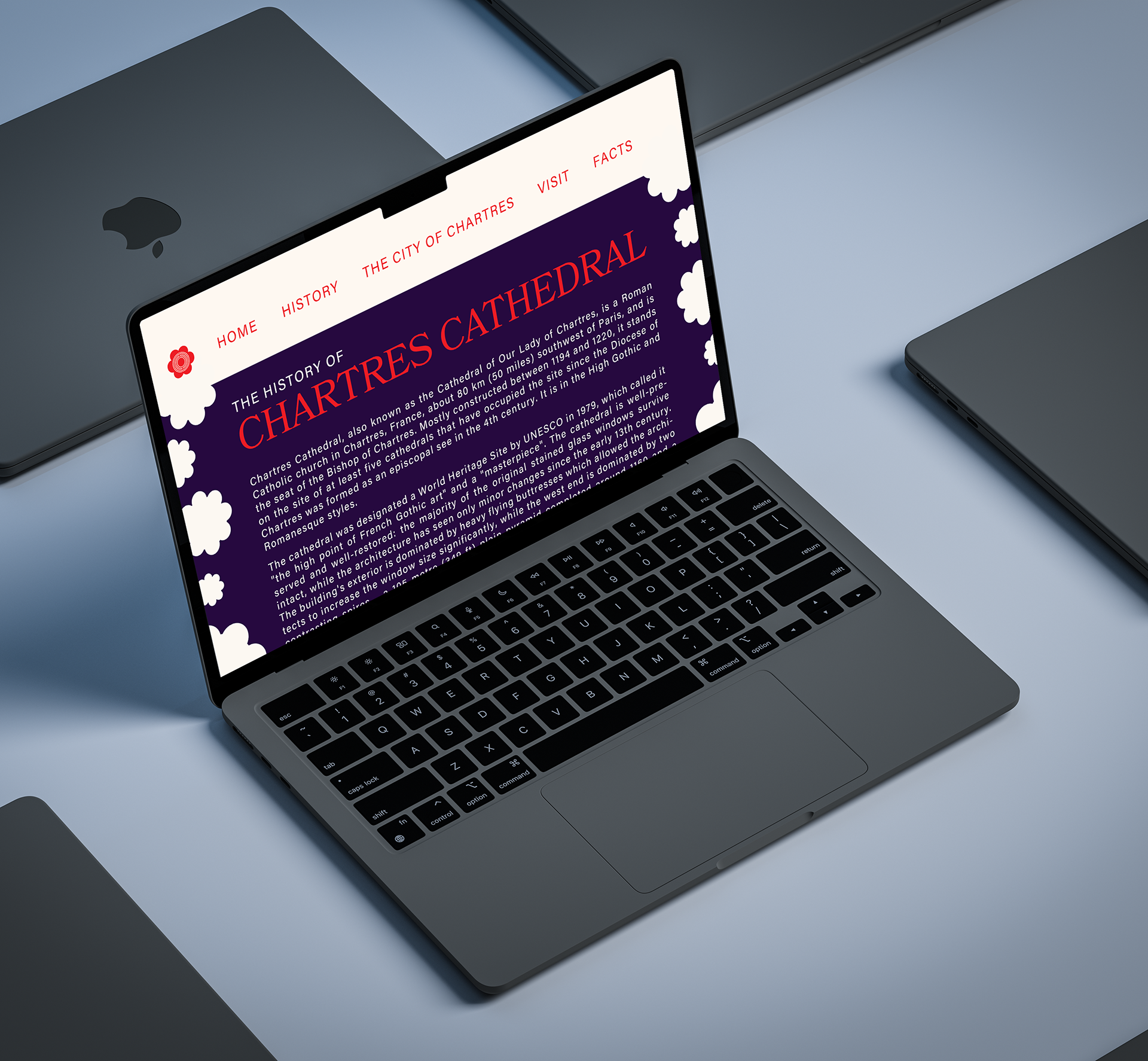 Website History Page Mockup
