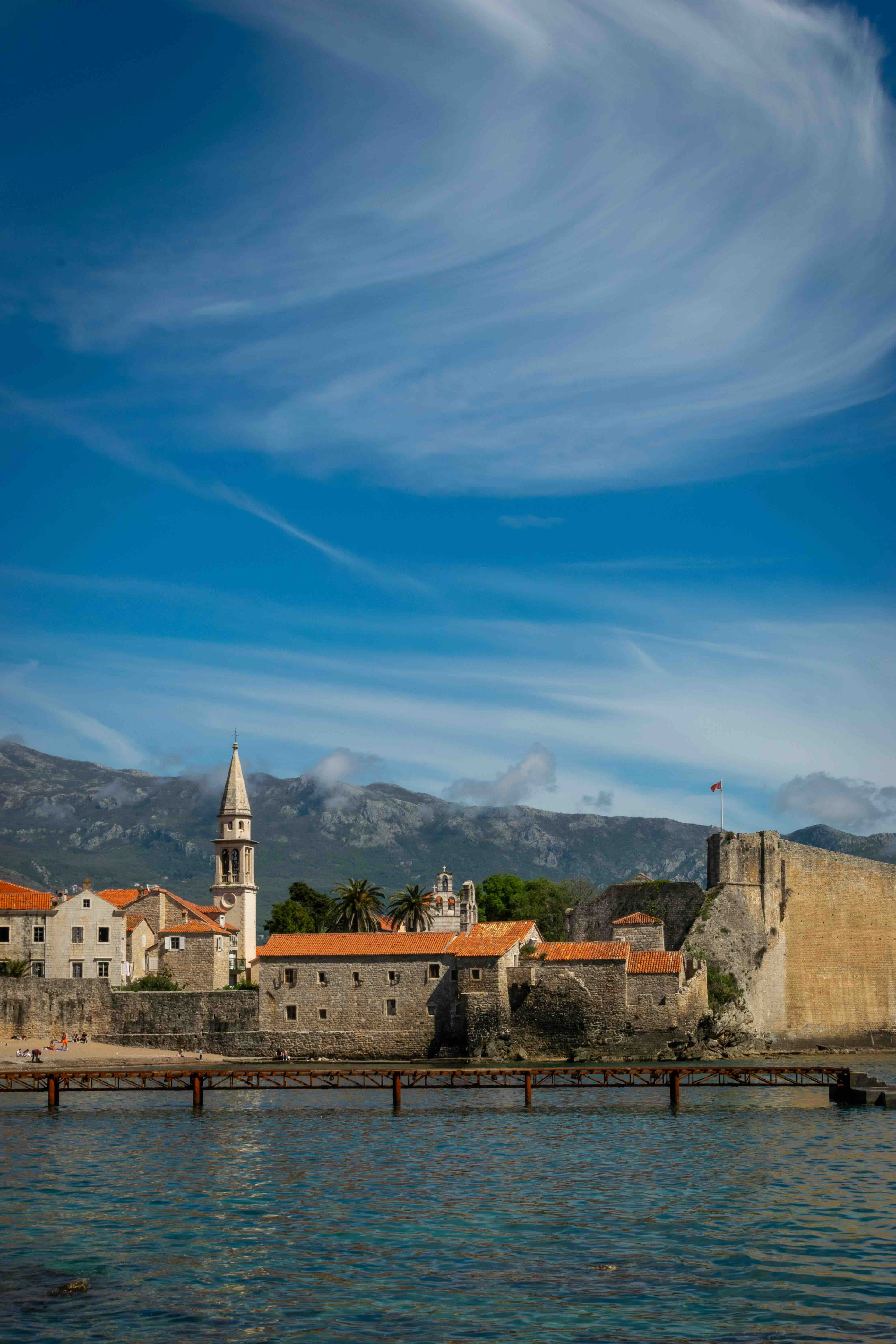 The bay of Budva old town