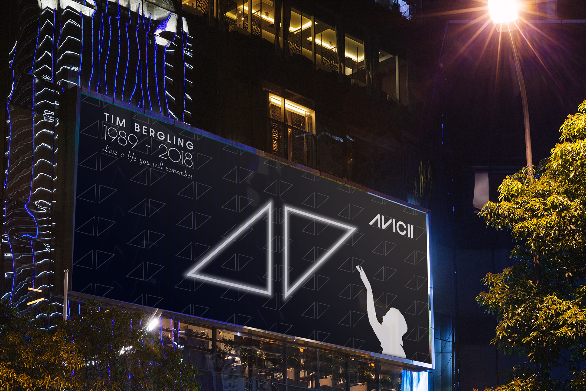 Conception d'affiches en hommage à Avicii