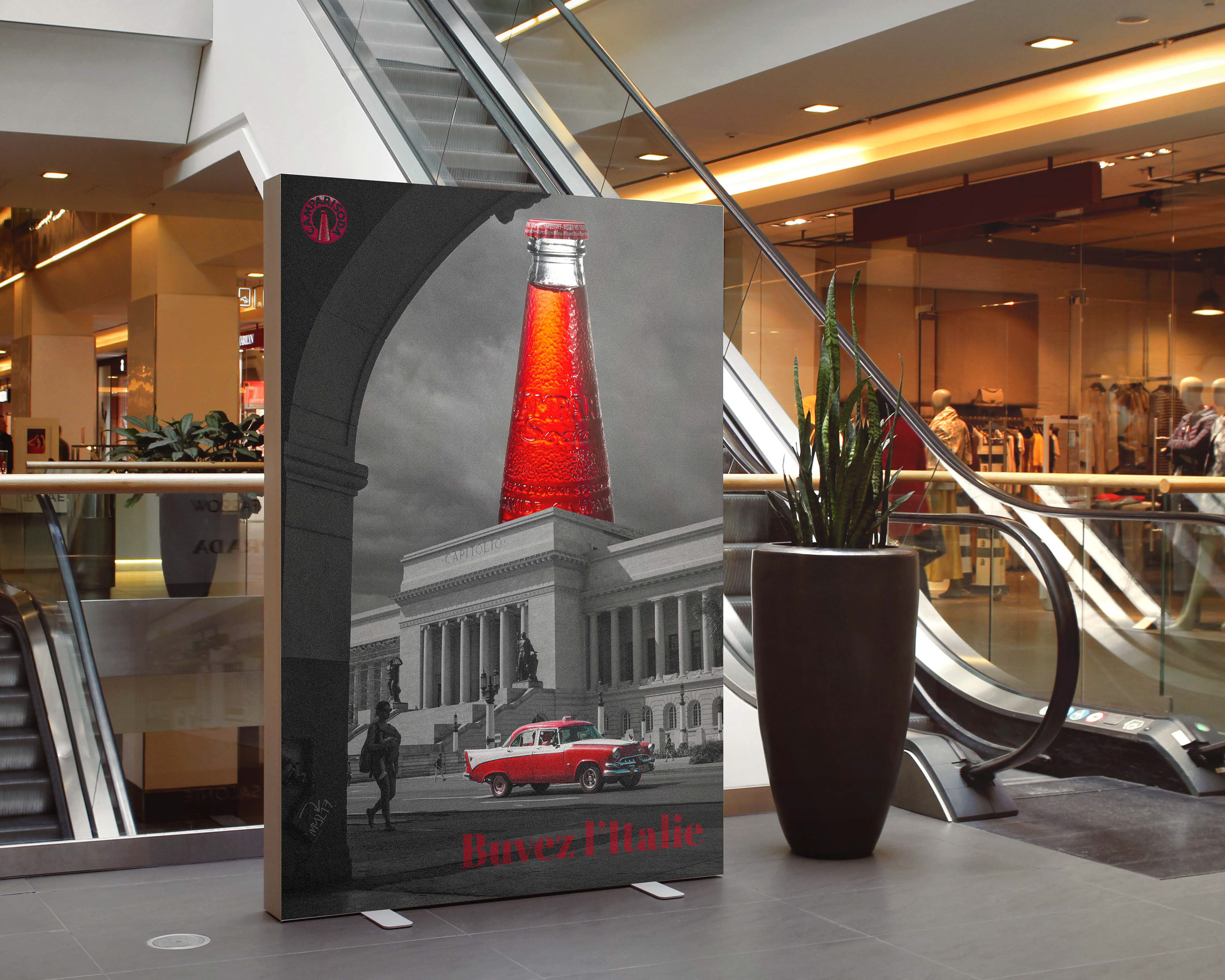 Conception d'une publicité Campari (Style Vintage)