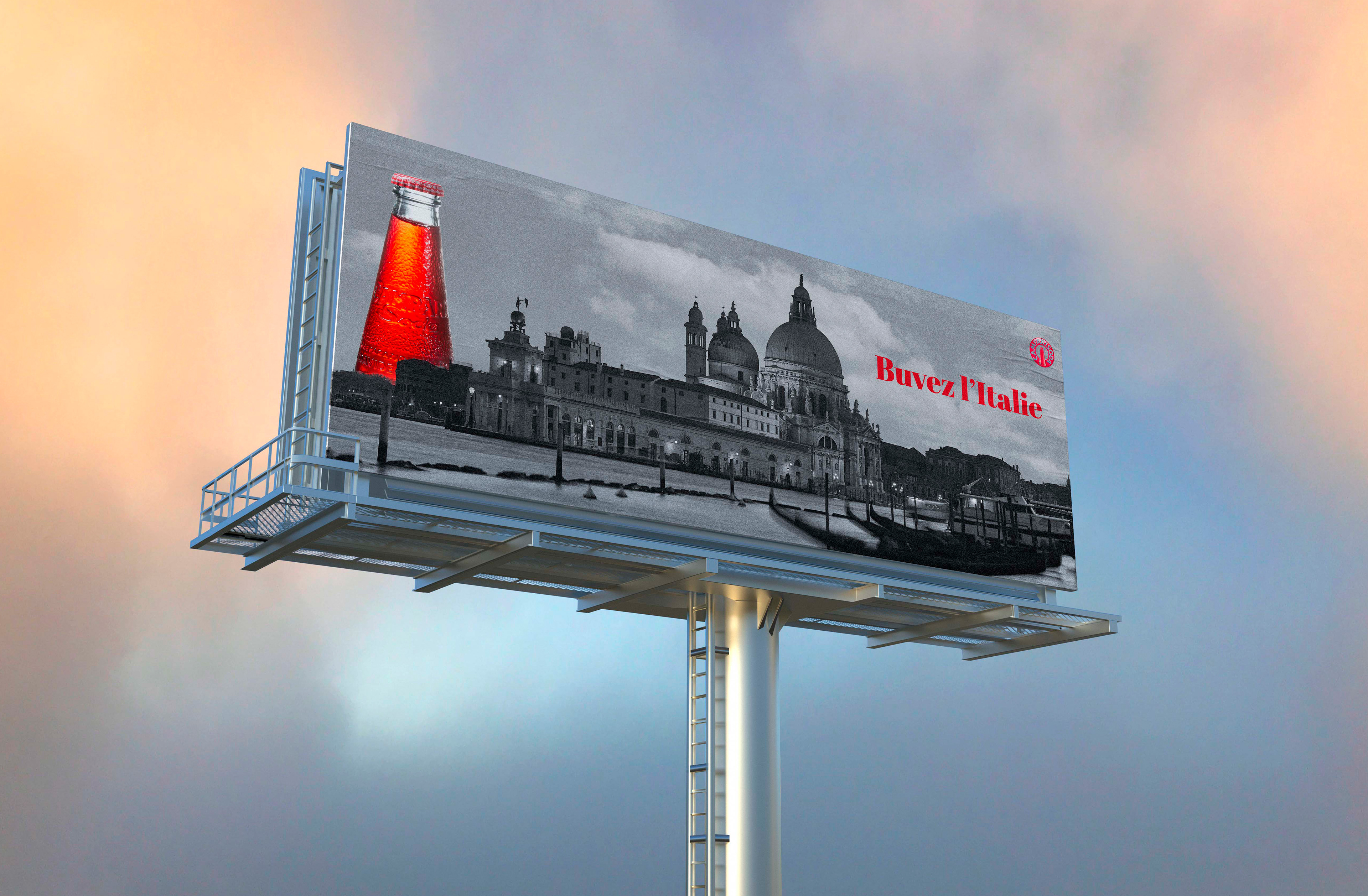 Conception d'une publicité Campari (Style Vintage)