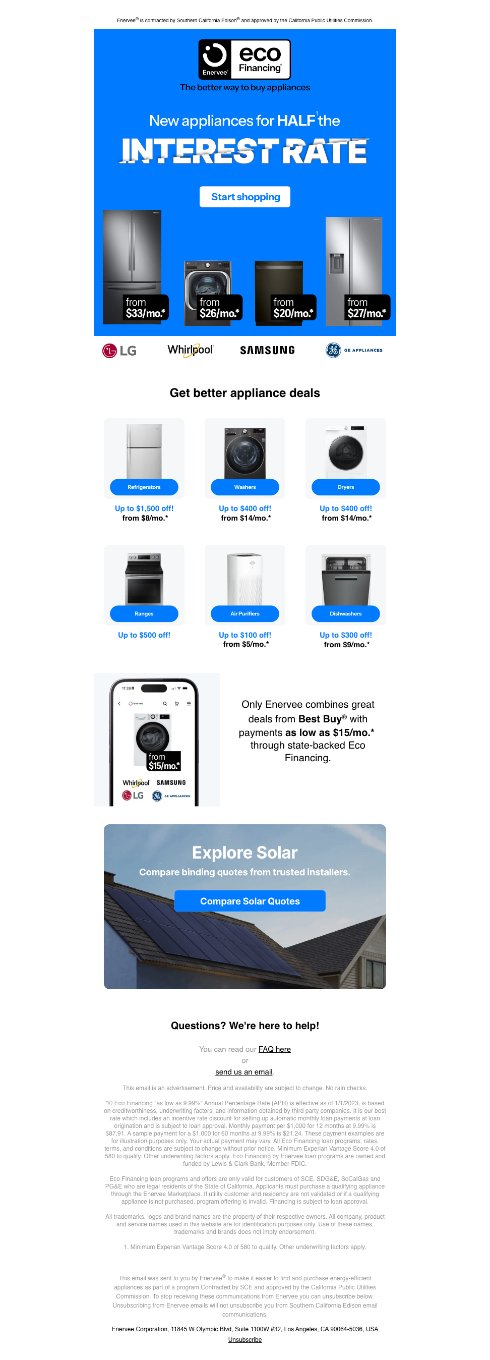  "Half the interest rate" messaging