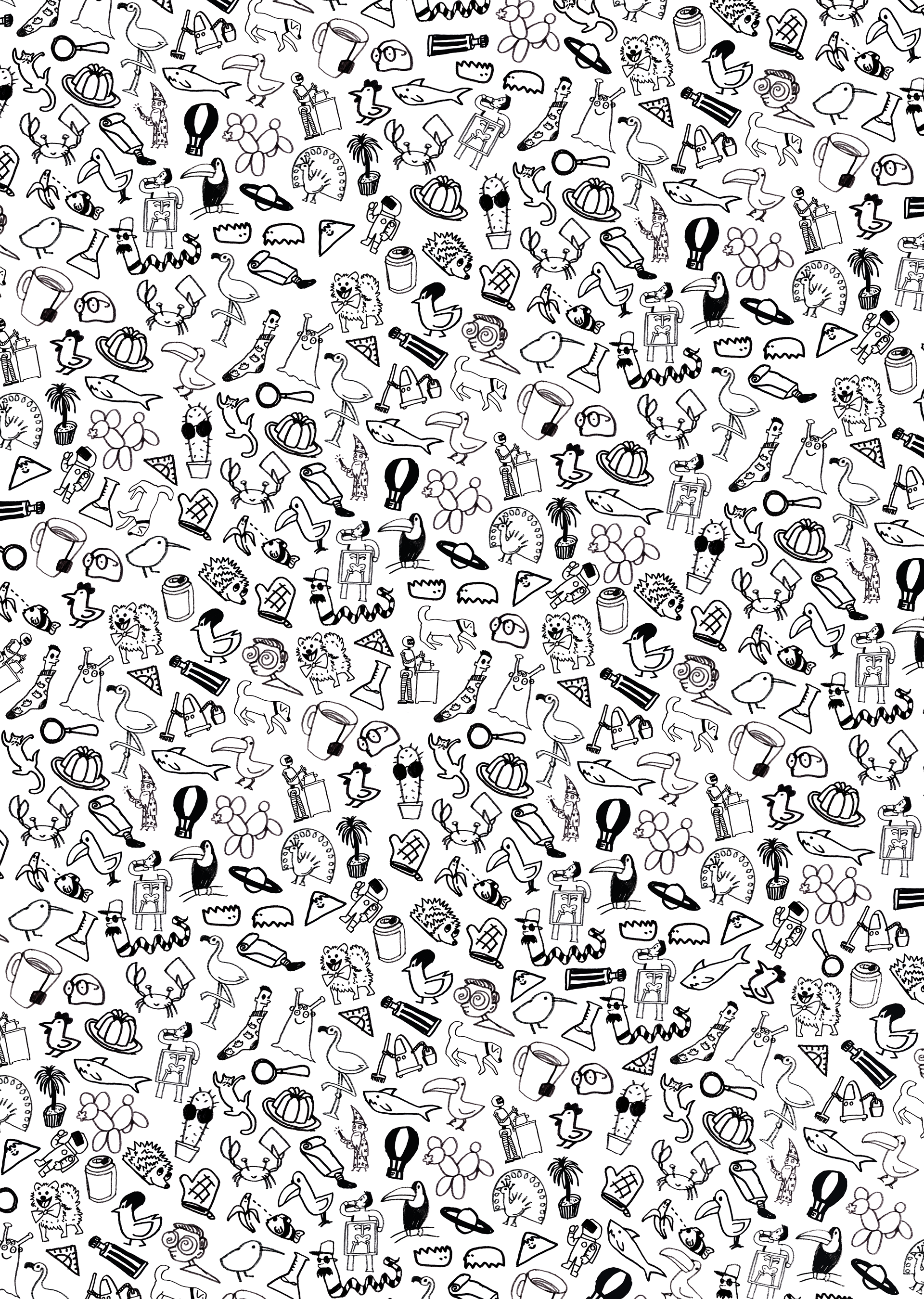 Doodle, Vorsatzpapier