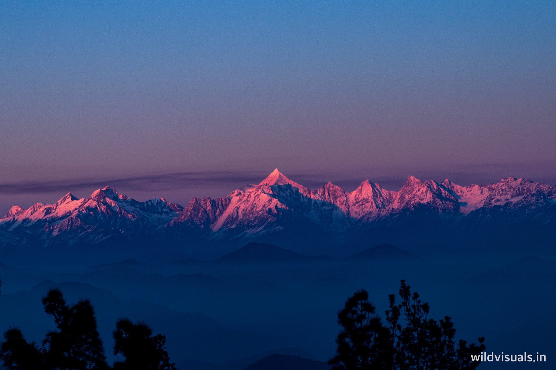 the pink sunset | kumaon