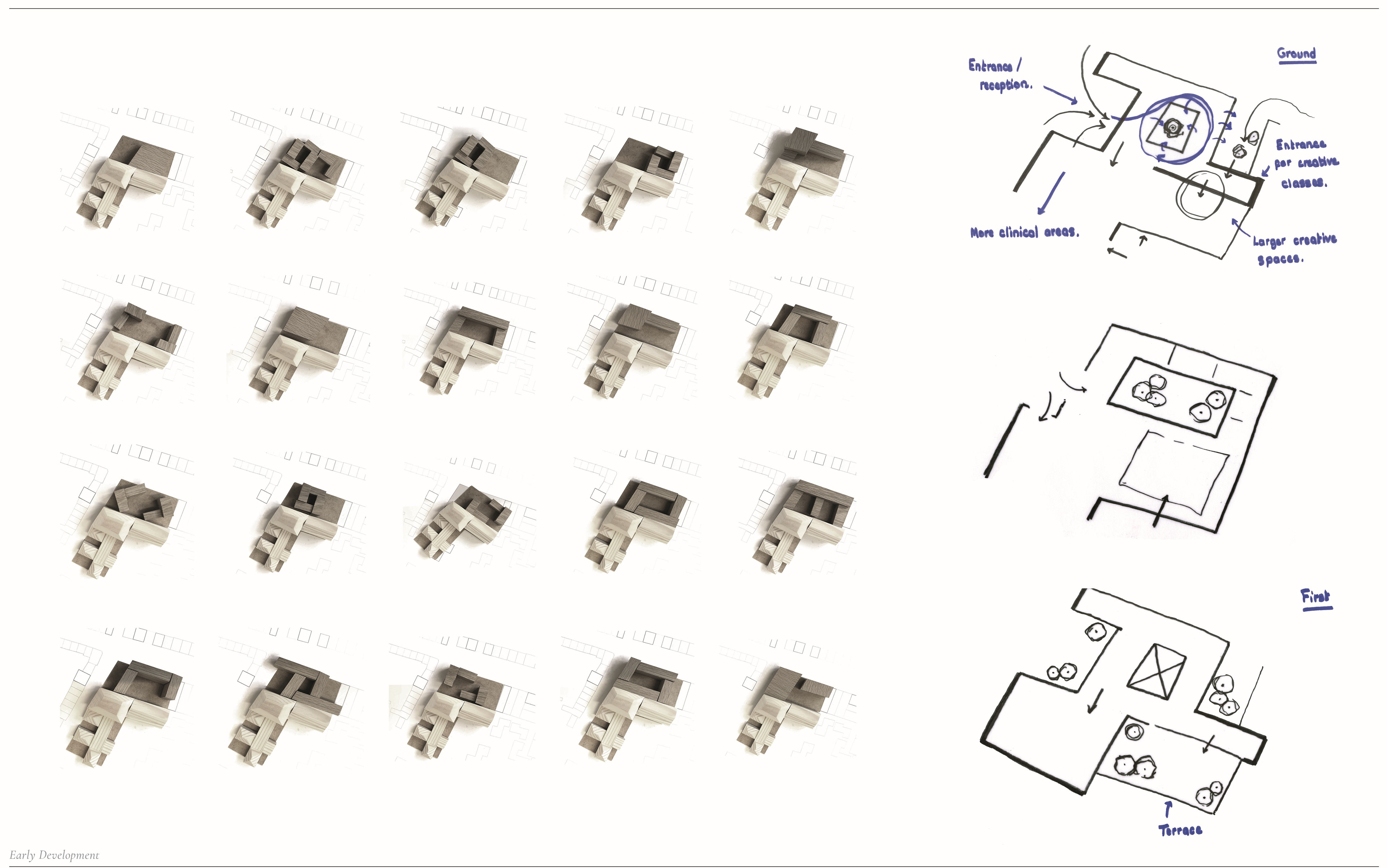 Developing a design through models and sketches