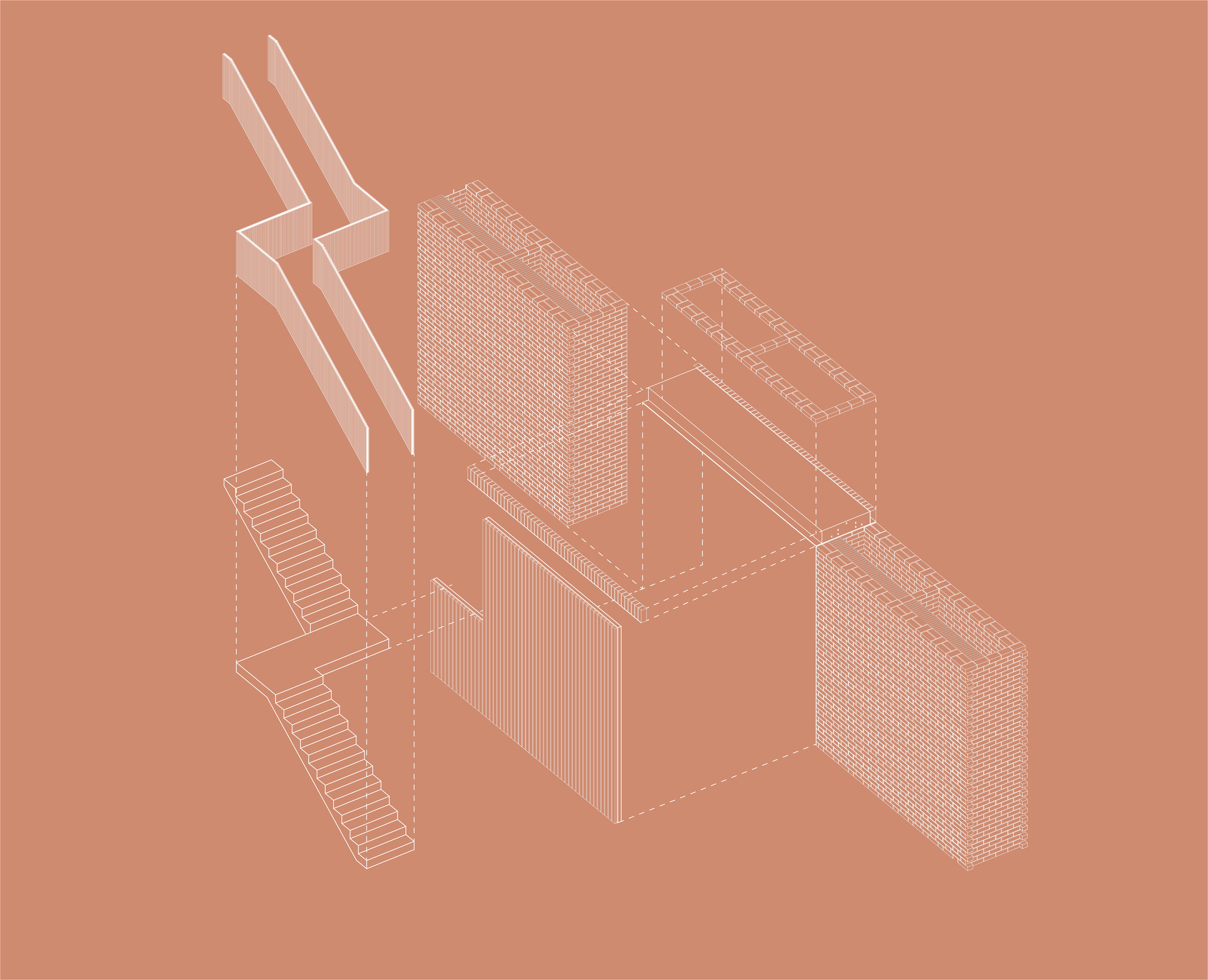 Stereotomic Isometric of the wall
