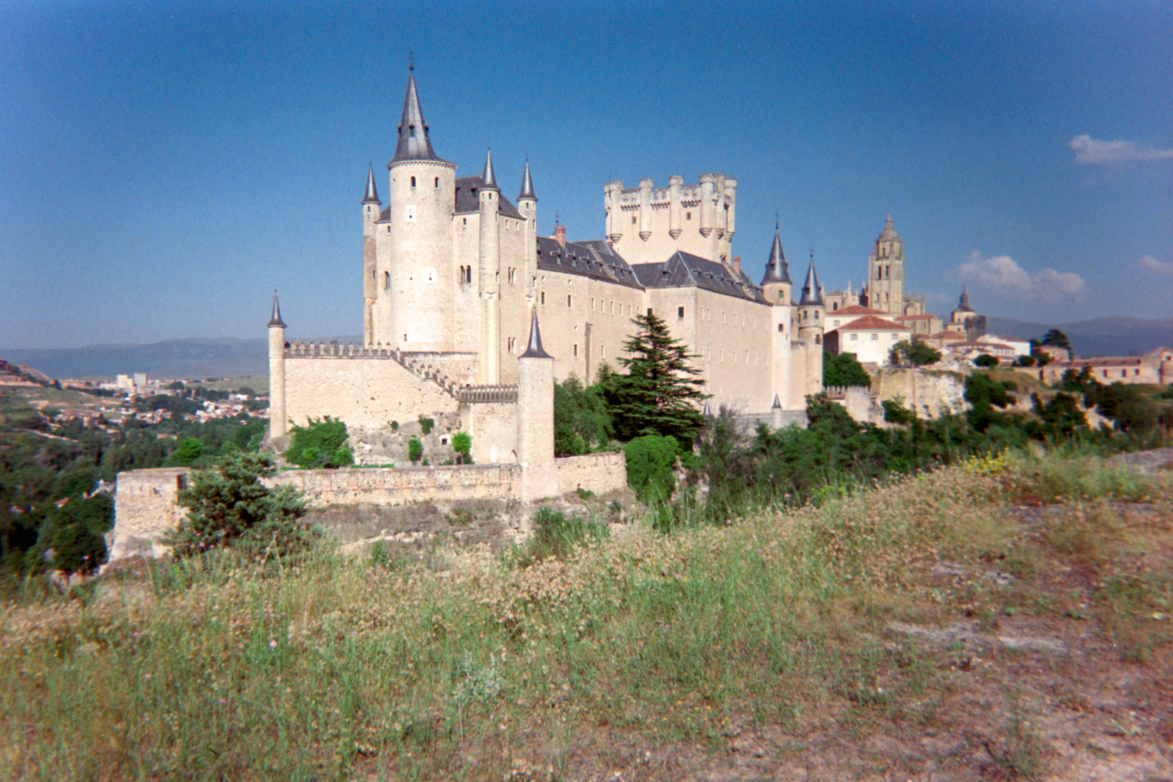 View of Segovia's fairytale Alcázar on my first ever visit to Segovia in June 1998