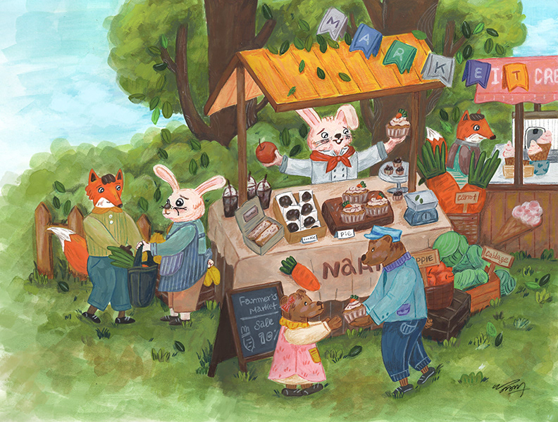 Jeju island rabbit series 3 - Farmer's Market is now open