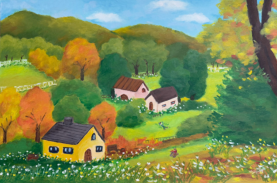 2024 autumn melody / 50x33 / Oilpastel