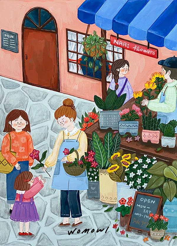 2023 the florist series / 28x20 / coloredpencil