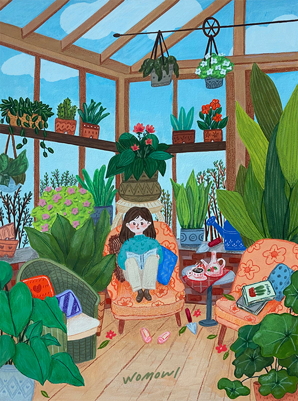 2023 the florist series / 28x20 / coloredpencil