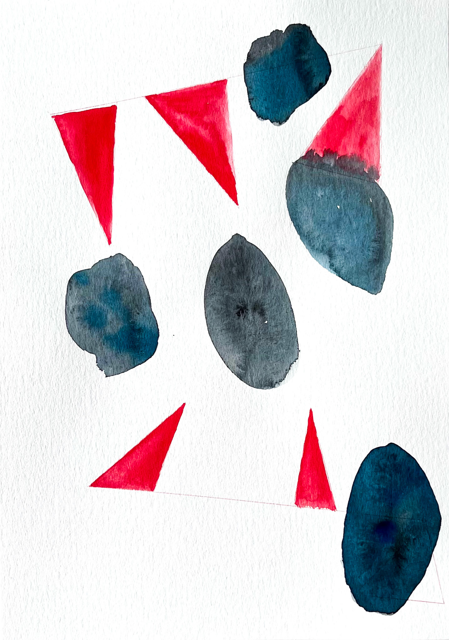 S/t, 2024. Gouache, lápiz color y acuarela sobre papel 300 gr, blanco natural y libre de ácidos. 35 x 25 cm. (150 dólares)