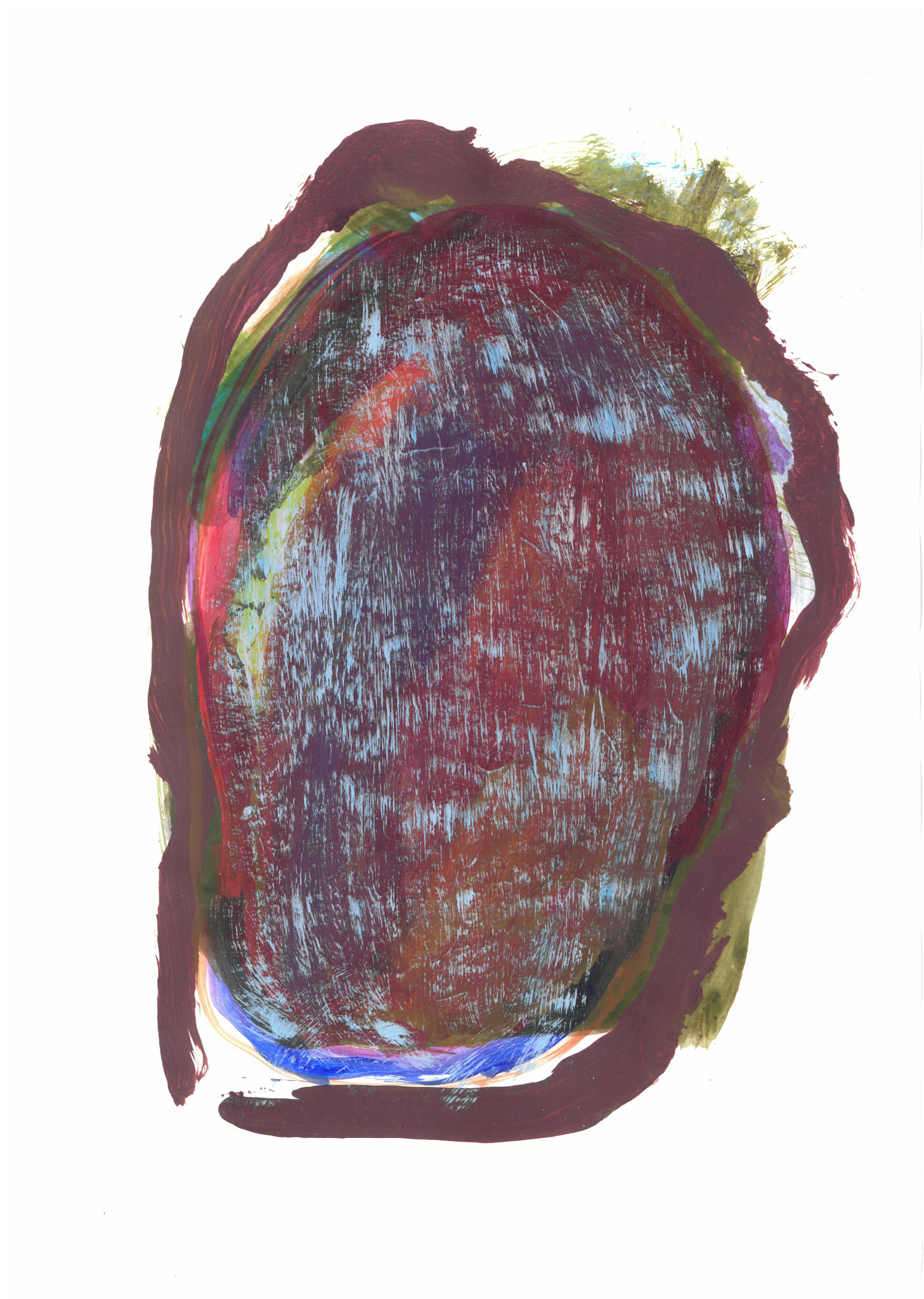 S/t de la serie 2012-2020, 2022. Acrílico sobre papel Fabriano 4, 160 gr. 35 x 25 cm. (vendida)