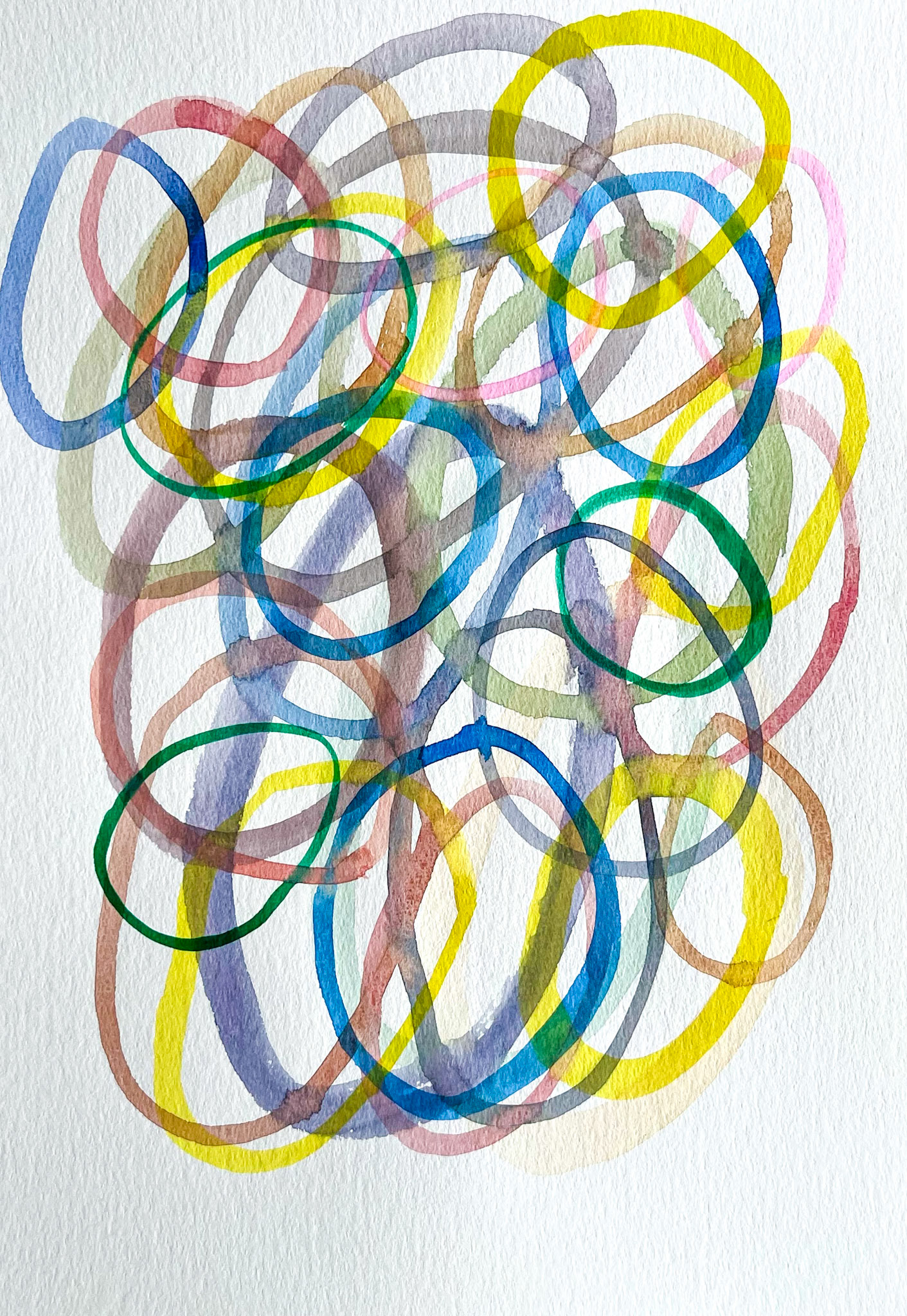 S/t, 2024. Gouache, acuarela y tinta sobre papel 300 gr, blanco natural y libre de ácidos. 35 x 25 cm. (150 dólares)