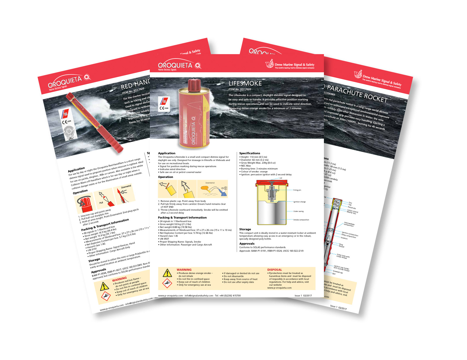 Oroquieta A4 data sheets